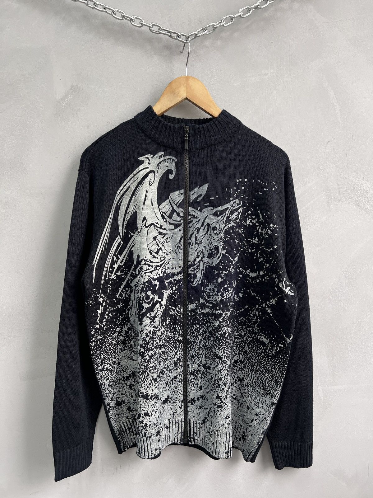 Other Vintage avant garde y2k style full print zip sweater y2k Size US L / EU 52-54 / 3 - 1 Thumbnail