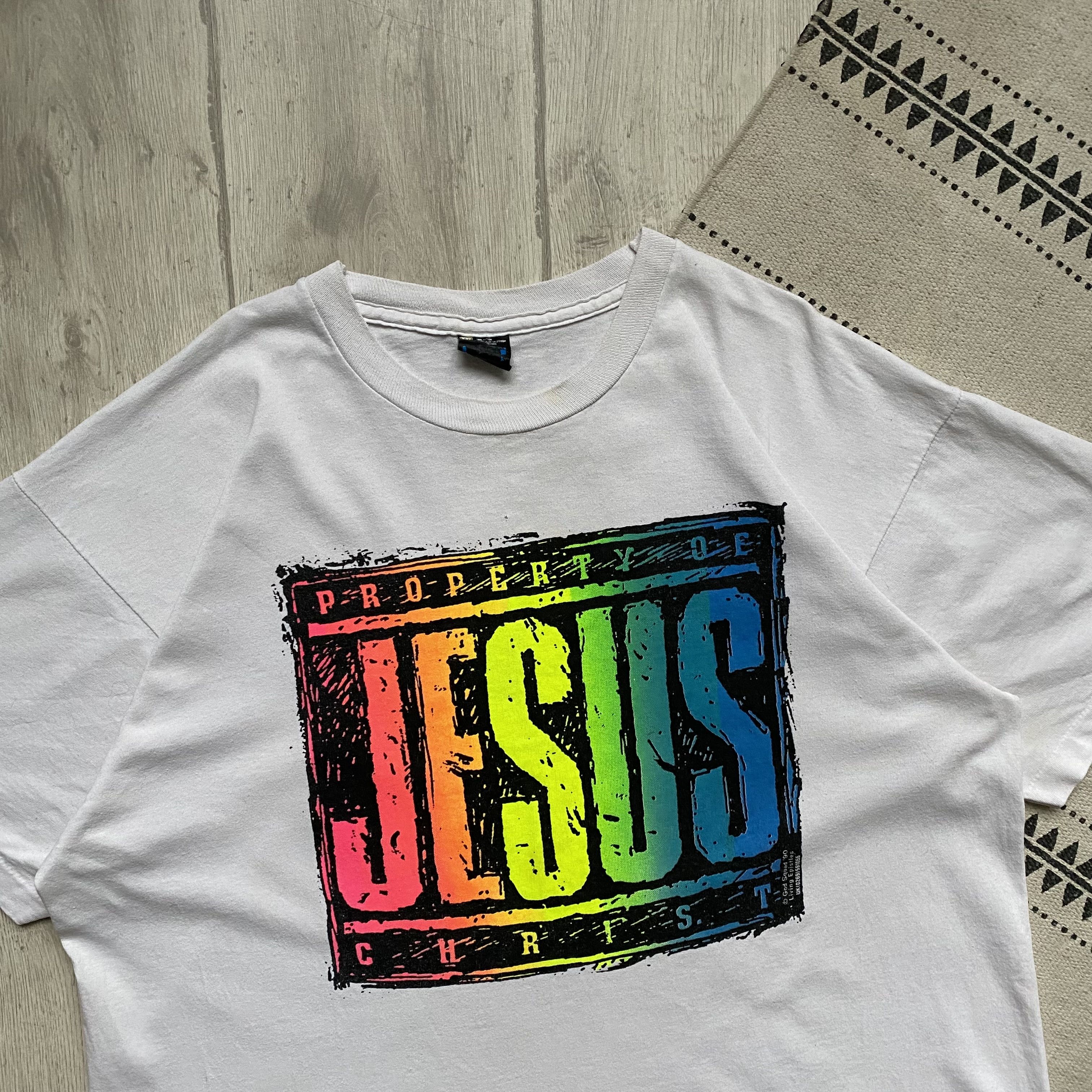 Russell Athletic Vintage 90s Religion Jesus Christ logo Tee Size US XL / EU 56 / 4 - 2 Thumbnail