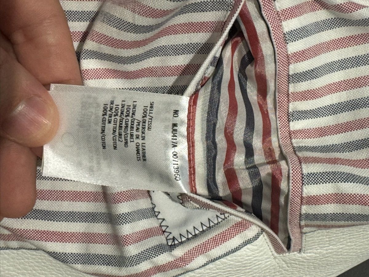 Thom Browne Thom Browne White Leather Jacket - Size 3 Size US XS / EU 42 / 0 - 5 Thumbnail