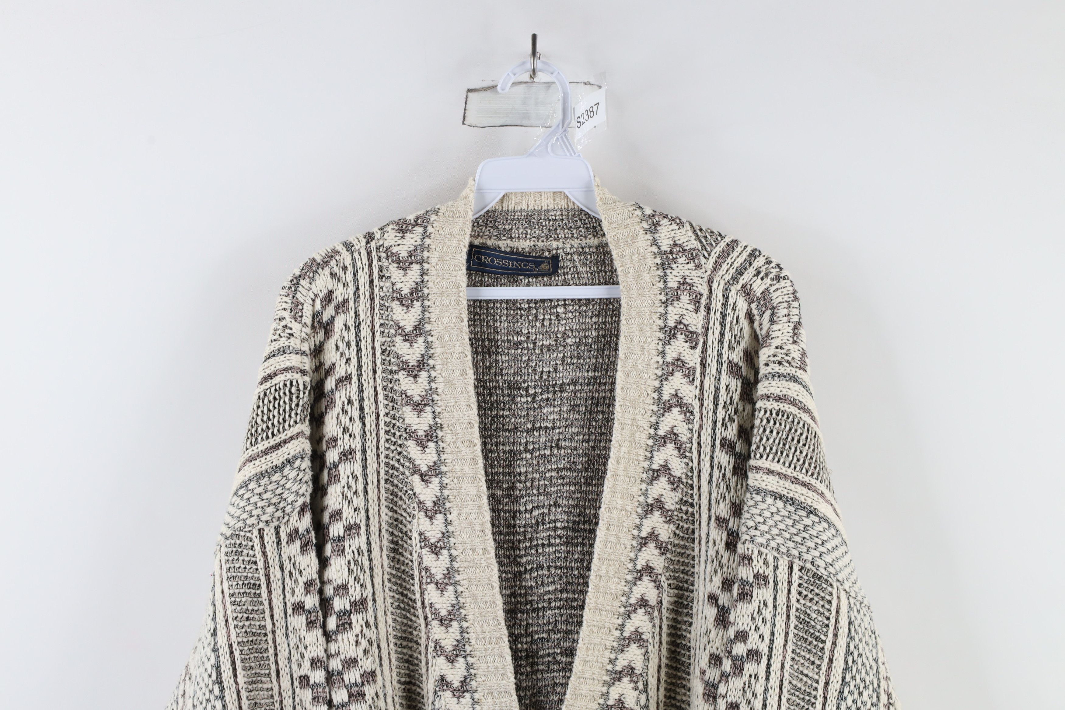Vintage Vintage 90s Coogi Style Ribbed Knit Cardigan Sweater Size US XXL / EU 58 / 5 - 2 Thumbnail