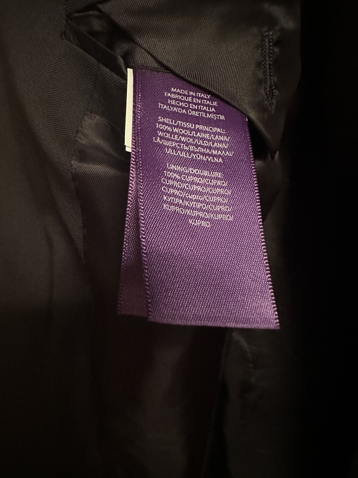 Ralph Lauren × Ralph Lauren Purple Label Ralph Lauren Double Breasted Blazer (Blk) Size 36S - 11 Thumbnail