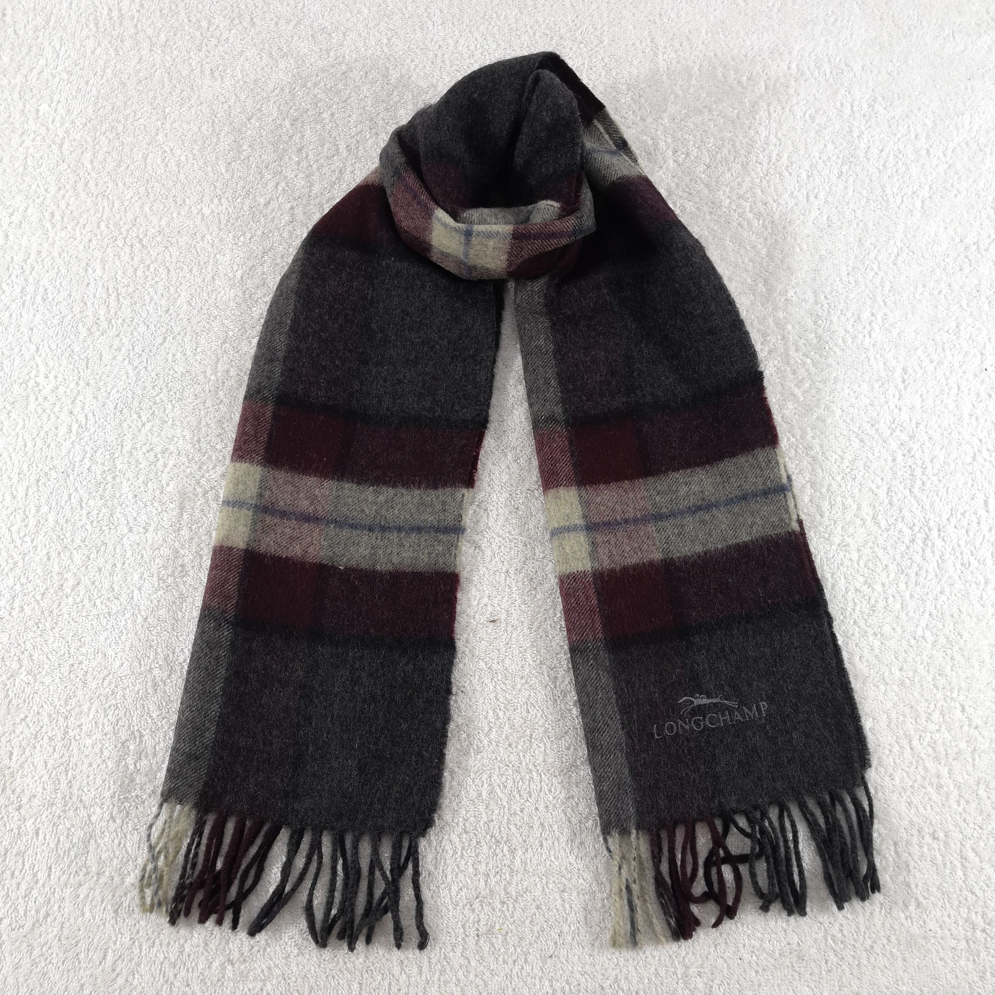 Longchamp Vintage Longchamp Scarf Muffler Wool Cashmere Scarves Size ONE SIZE - 1 Thumbnail