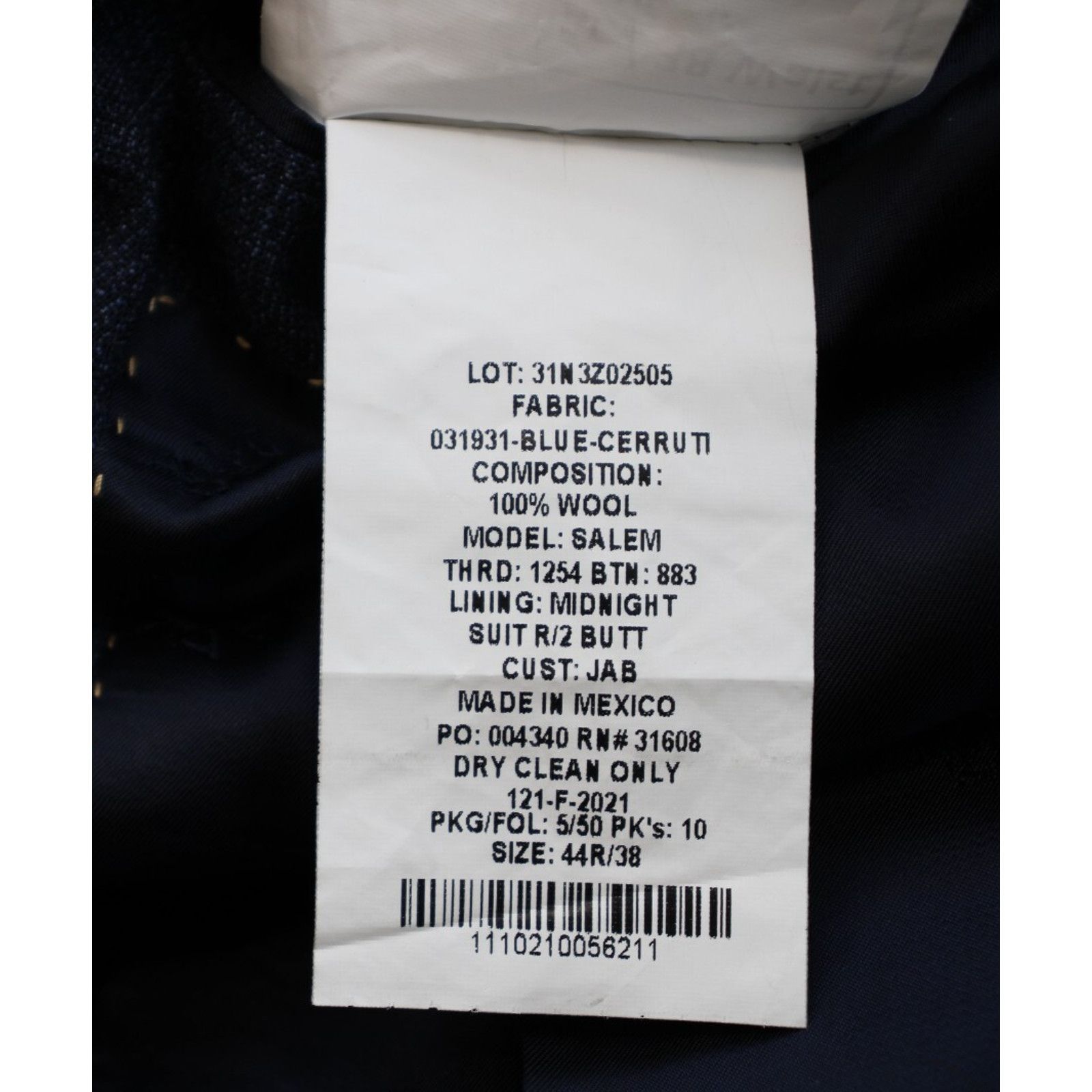 Jos. A. Bank Jos A Bank Blazer Mens 44R Blue 2 Button Reserve Wool Size 44R - 9 Thumbnail
