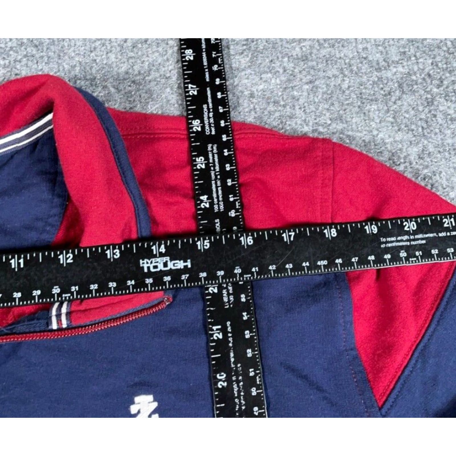 Izod VINTAGE IZOD Rugby Shirt Club 1/4 Zip Men’s Large Red Blue Stripe Polo 90s Preppy Mens Size US L / EU 52-54 / 3 - 6 Thumbnail