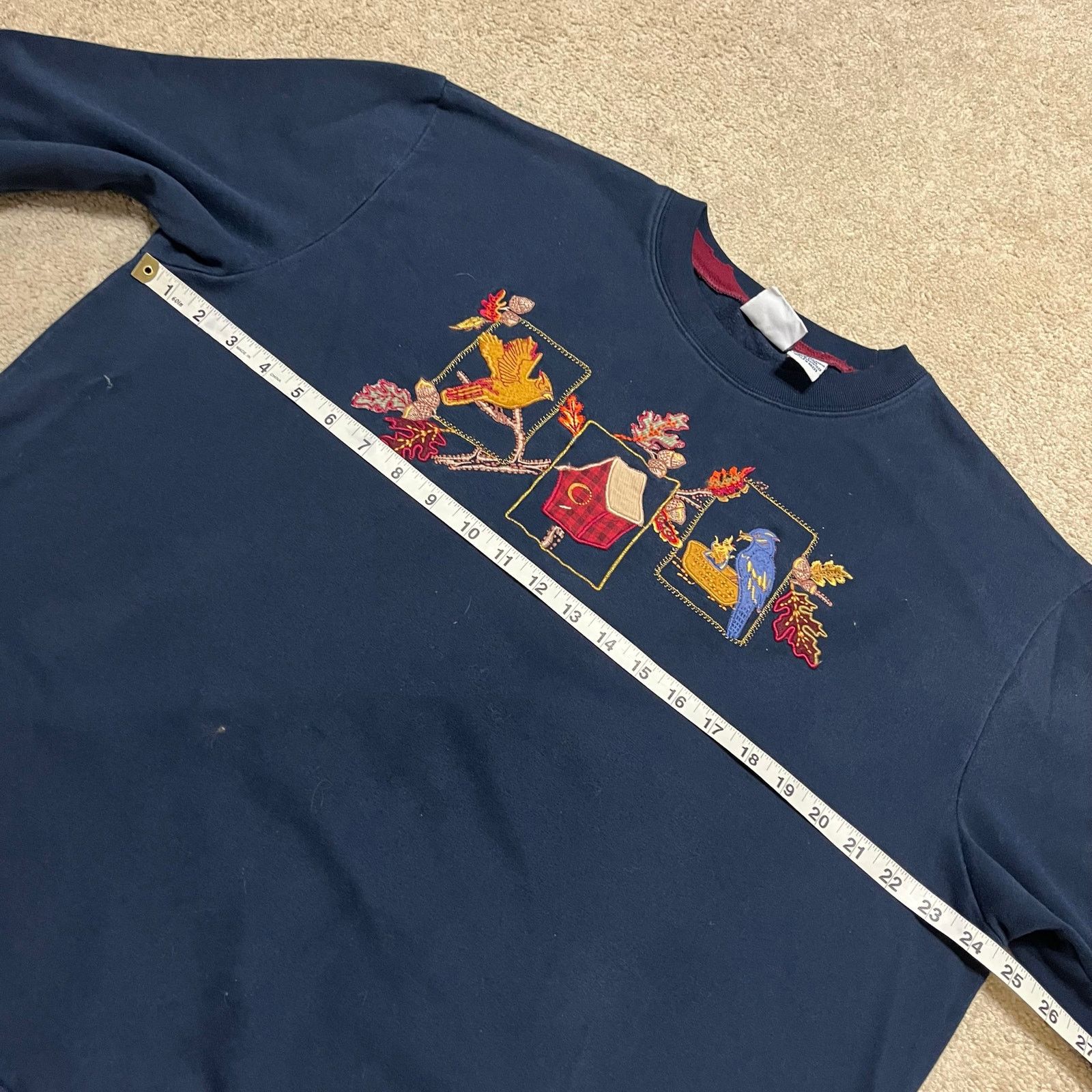 Other Vintage Bobbie Brooks 2 Birds Nature Animal Navy Crewneck XL Size US XL / EU 56 / 4 - 7 Thumbnail