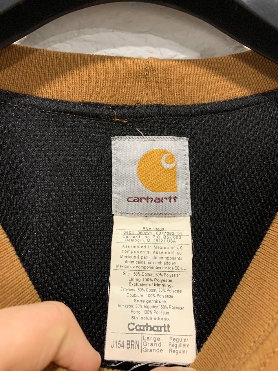 Carhartt × Vintage Vintage Carhartt Embroidered Logo Brown Sweatshirt Y2K USA Size US L / EU 52-54 / 3 - 2 Thumbnail