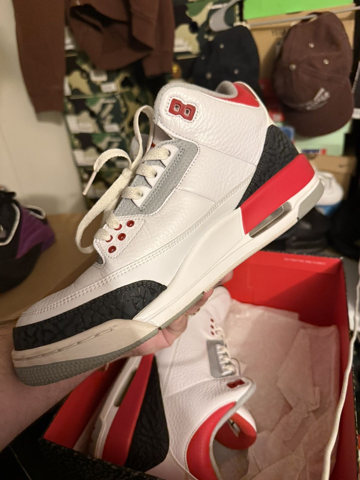 Jordan Brand Jordan retro 3 fire red (2013) sz 11 Size US 11 / EU 44 - 3 Thumbnail