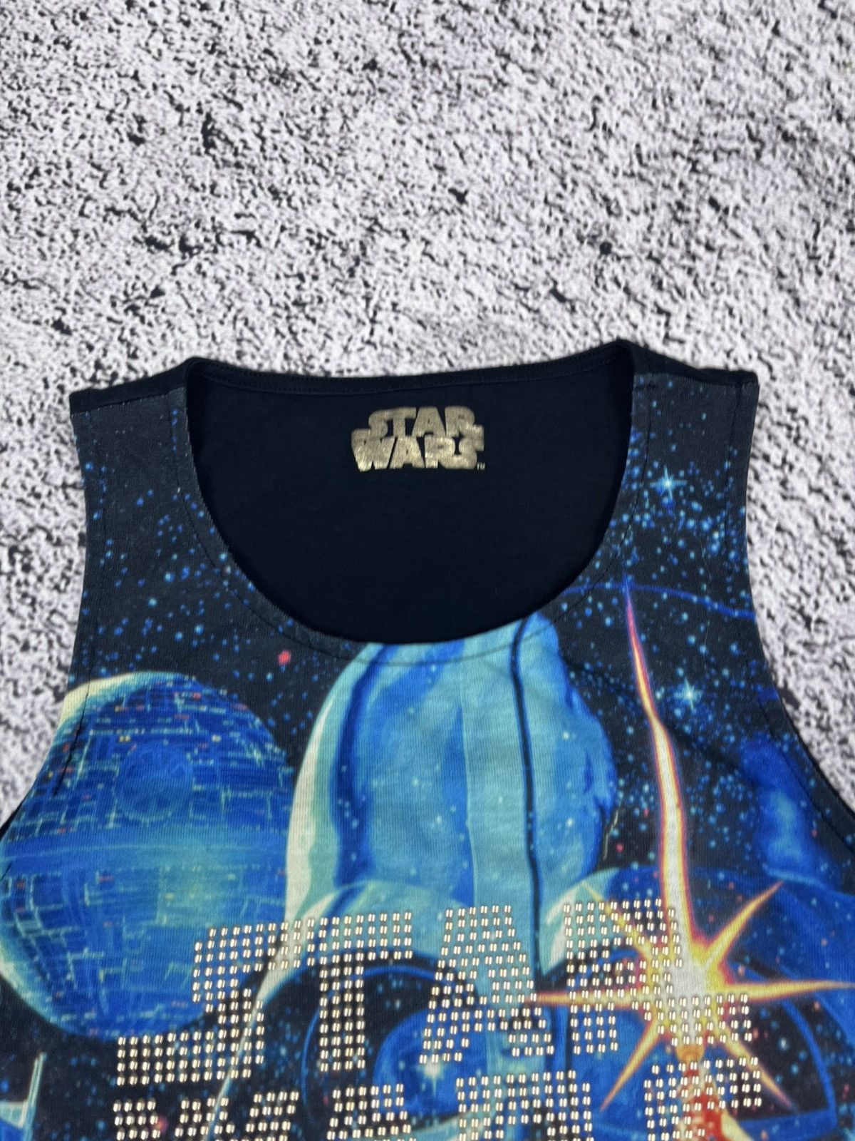 Star Wars Vintage Star Wars Printed Rhinestones Logo Tank Top Size M / US 6-8 / IT 42-44 - 6 Thumbnail