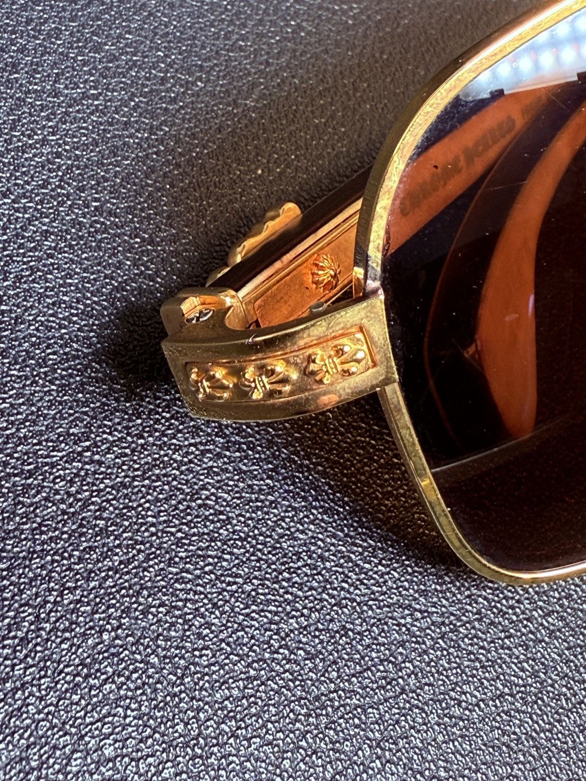 Chrome Hearts Chrome Hearts THROB Sunglasses Gold Filled White Ebony Size ONE SIZE - 9 Thumbnail