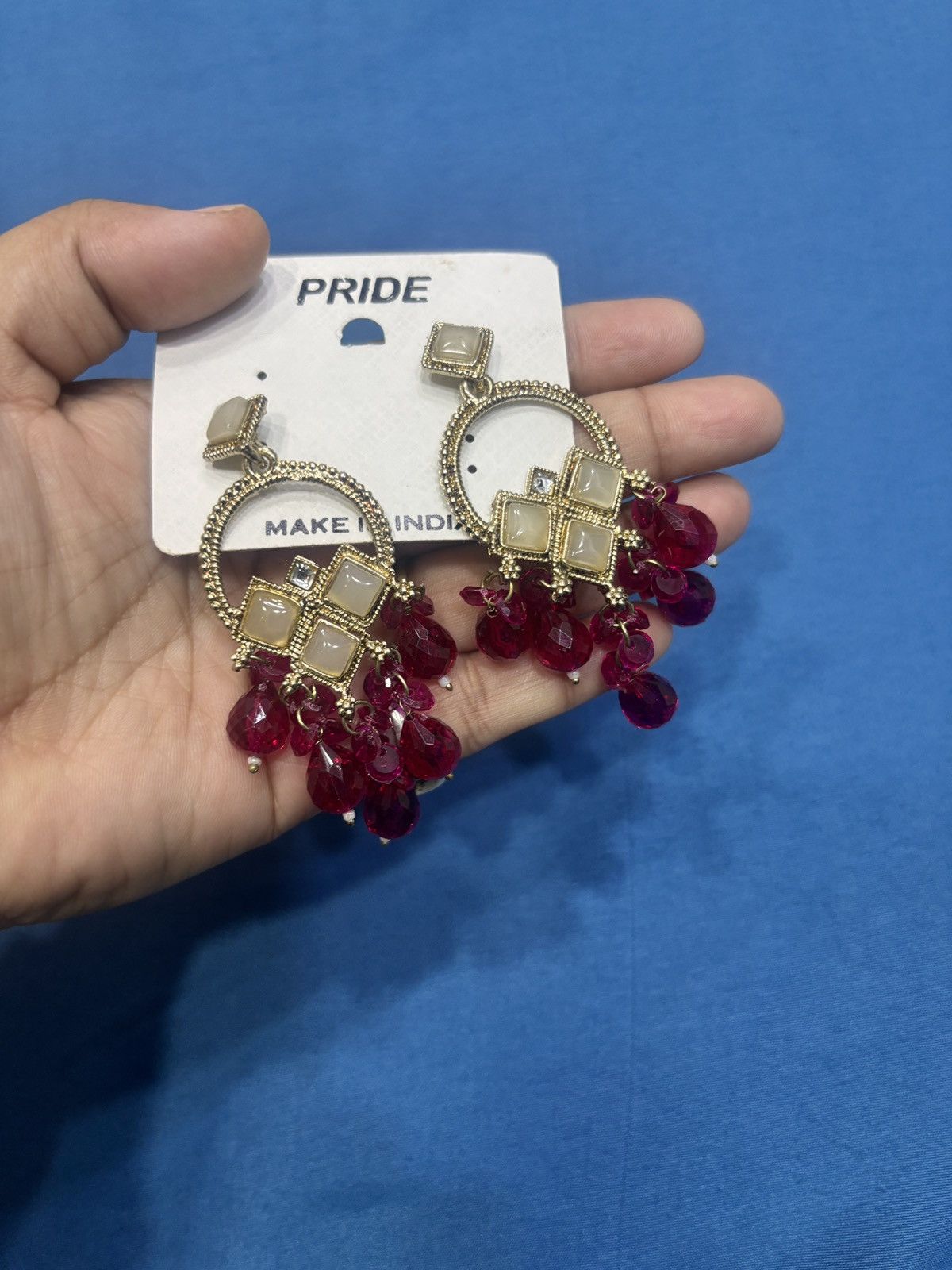 Other Earrings wine color unused Size ONE SIZE - 3 Thumbnail