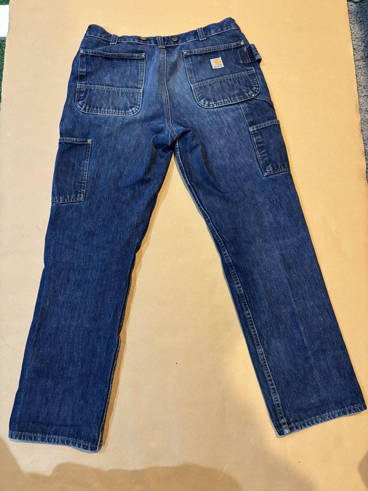 Carhartt Vintage Carhartt Men's Blue Relaxed Carpenter Jeans. Size US 32 / EU 48 - 5 Thumbnail