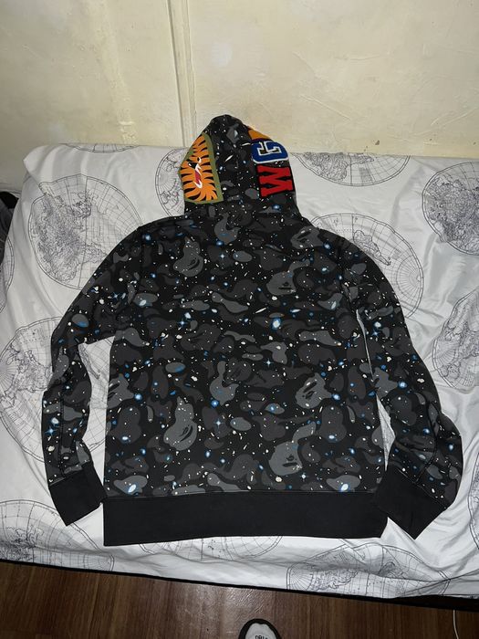 Bape Space Camo Shark Full Zip Hoodie Grailed