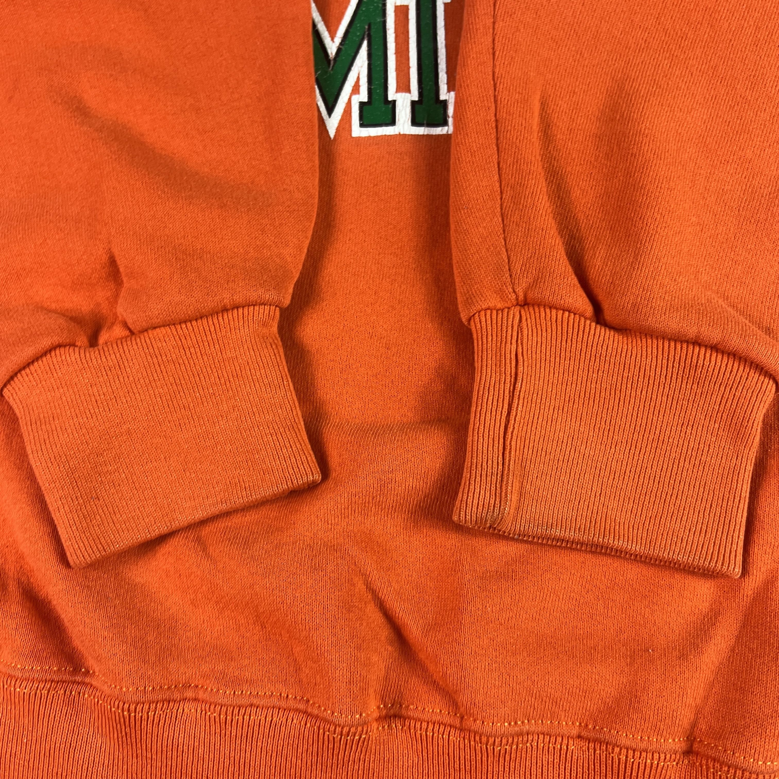 Soffe VTG 80s Miami Hurricanes Sweatshirt Orange Crewneck USA Size US M / EU 48-50 / 2 - 8 Thumbnail