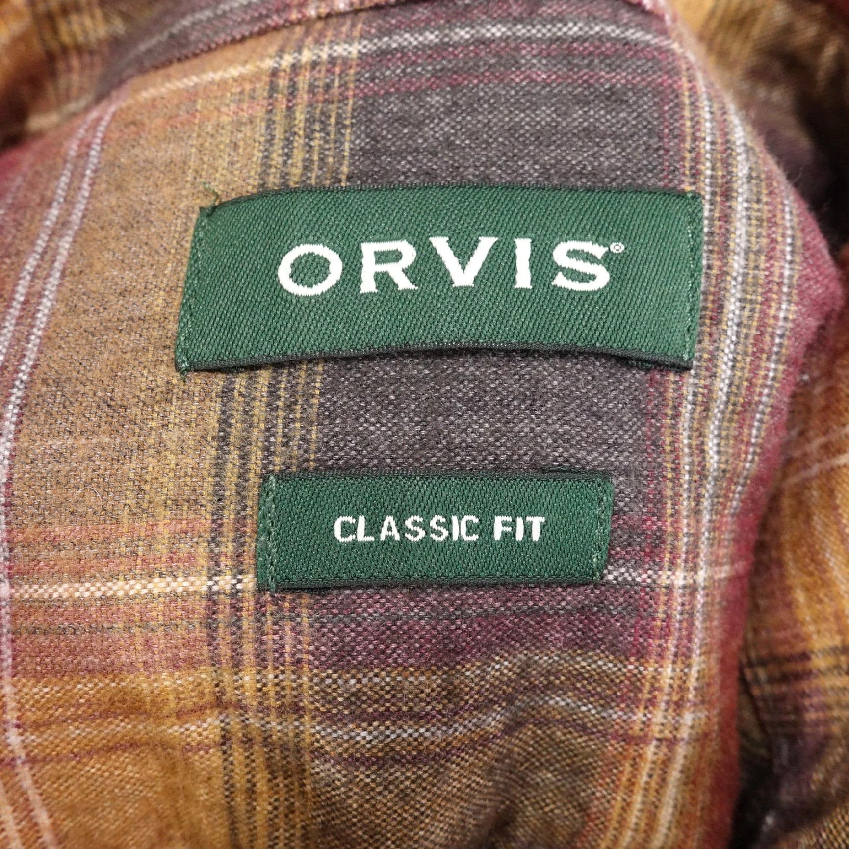 Orvis Orvis Mens Flannel Shirt Large Plaid Long Sleeve Button-Up Wool Cotton Outdoors Workwear Size US L / EU 52-54 / 3 - 6 Thumbnail