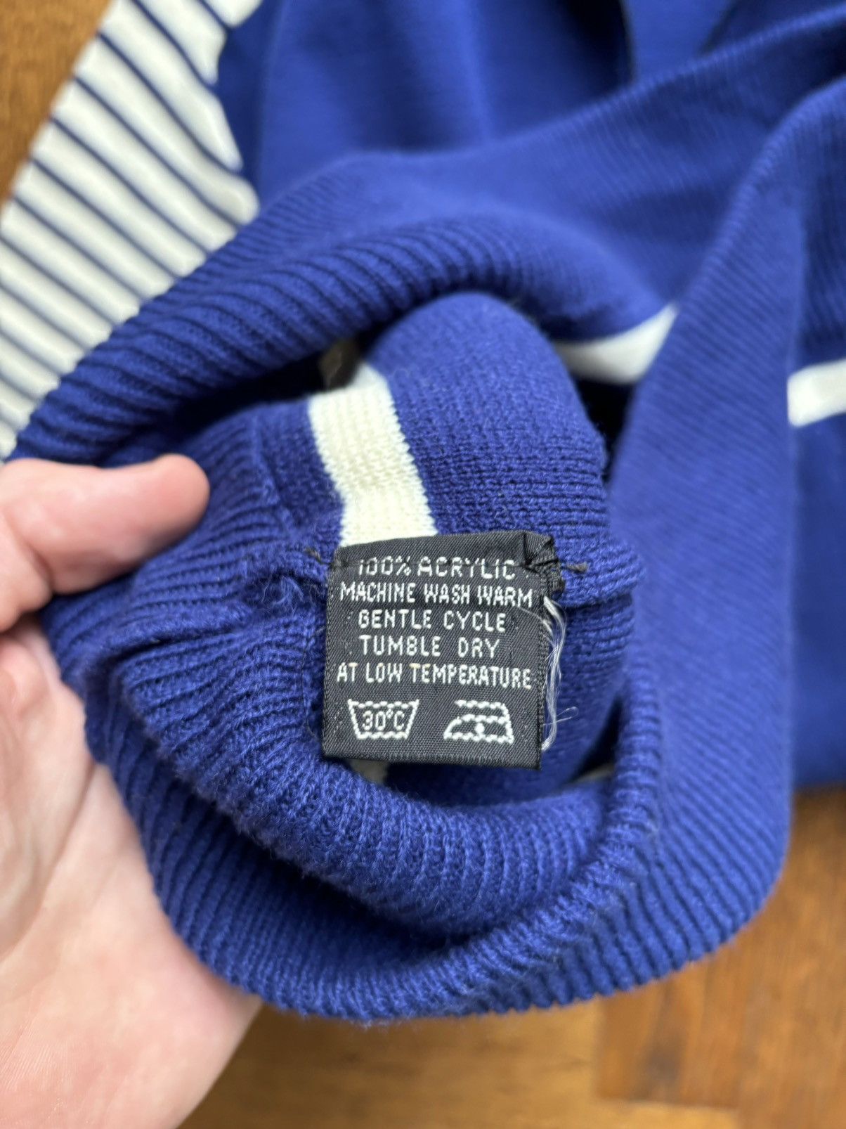 Fred Perry × Vintage 80s Vintage Ski Sweater Quarter Zip Track 70s Acrylic Raglan Size US M / EU 48-50 / 2 - 7 Thumbnail