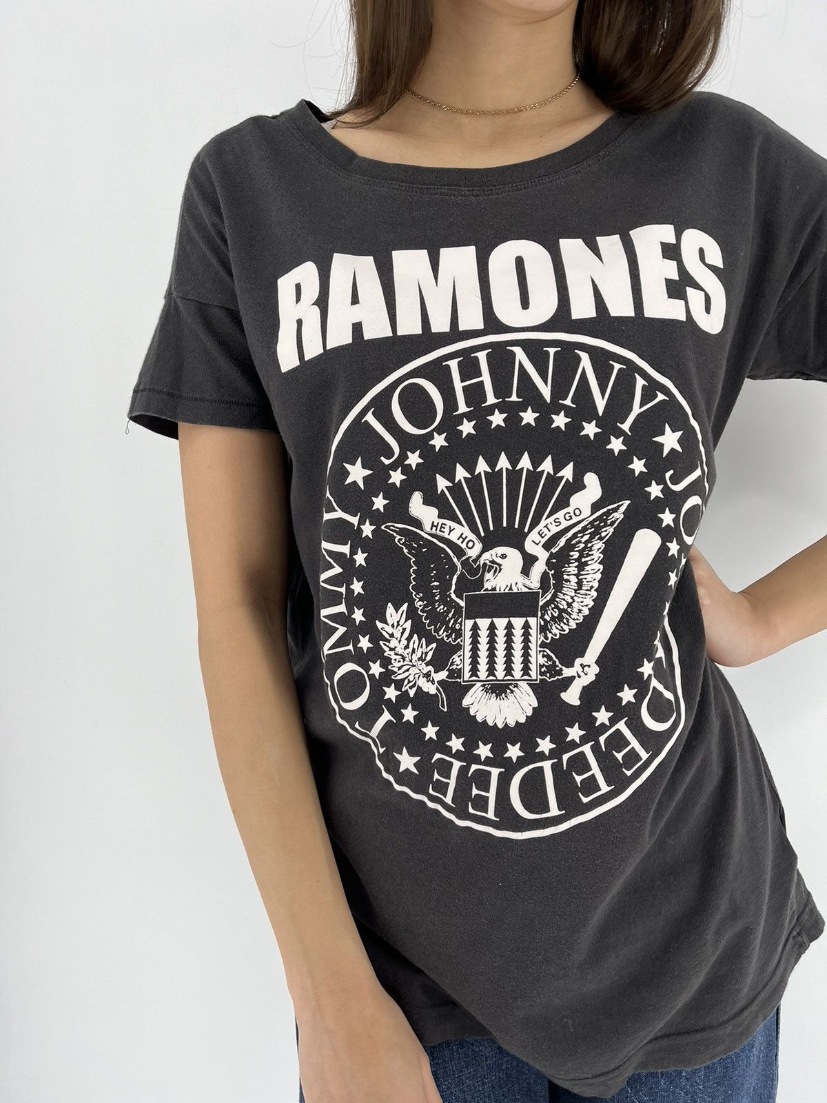 Band Tees × Vintage Vintage Ramones "Johnny Joe Deed Tommy" Graphic Oversize Size XS / US 0-2 / IT 36-38 - 6 Thumbnail