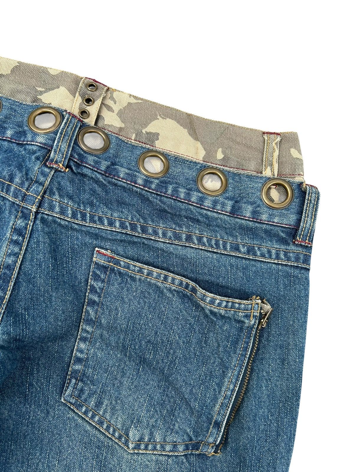 Kapital Double Waist IN THE ATTIC PUNK Distressed Denim Jeans Size US 32 / EU 48 - 16 Thumbnail