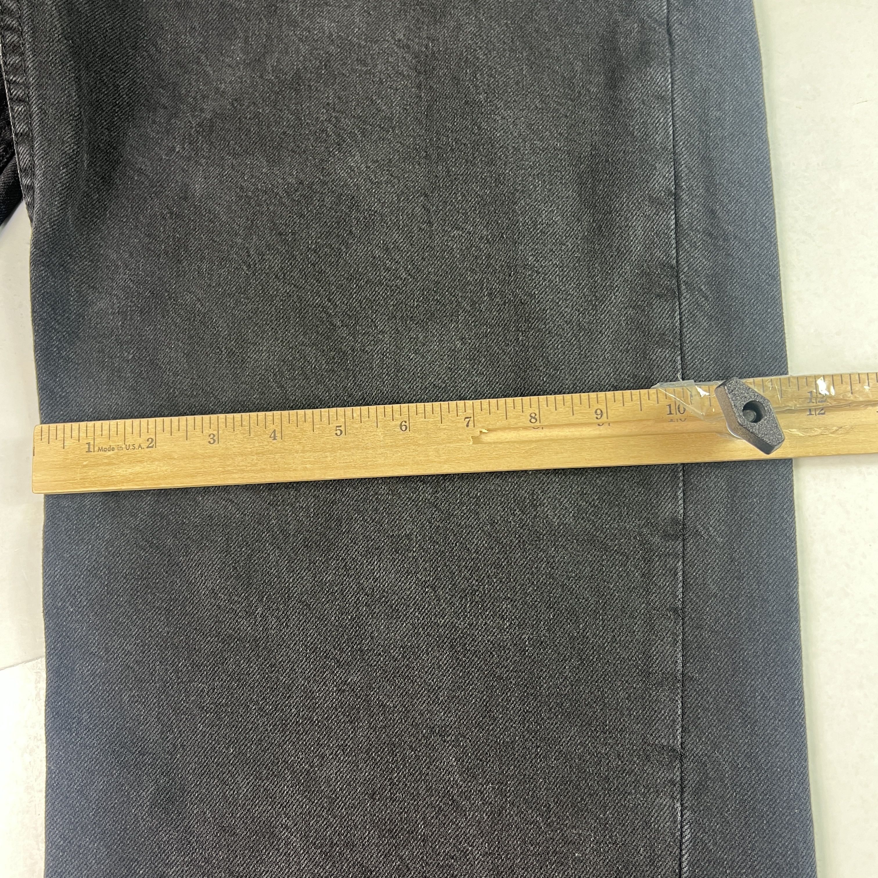 Zara Zara Jeans High Rise Wide Leg Black Raw Bottom Hem Denim Size 33" - 18 Thumbnail