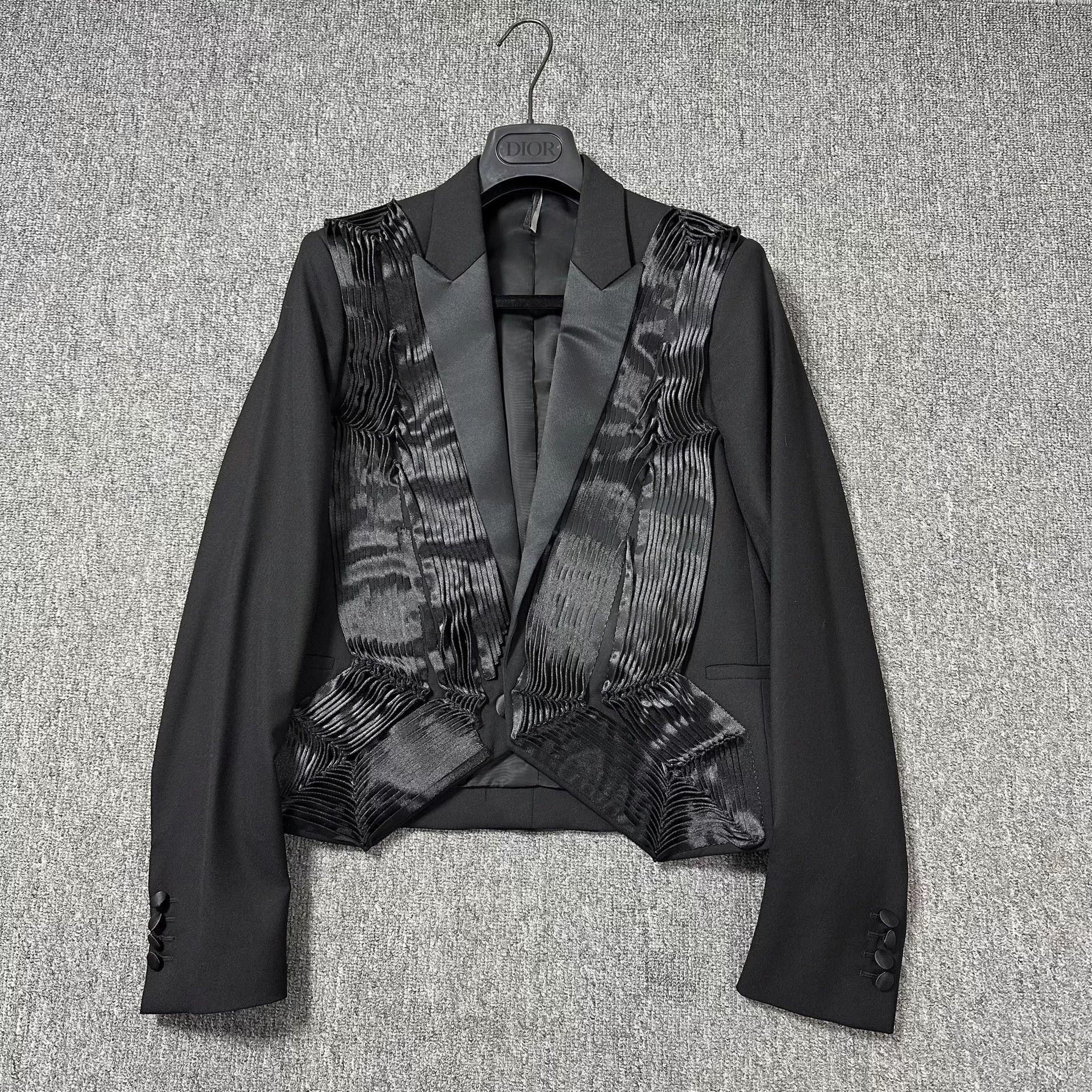 Dior Black Formal Fringe-Detailed Tailored Jacket Size US M / EU 48-50 / 2 - 1 Thumbnail