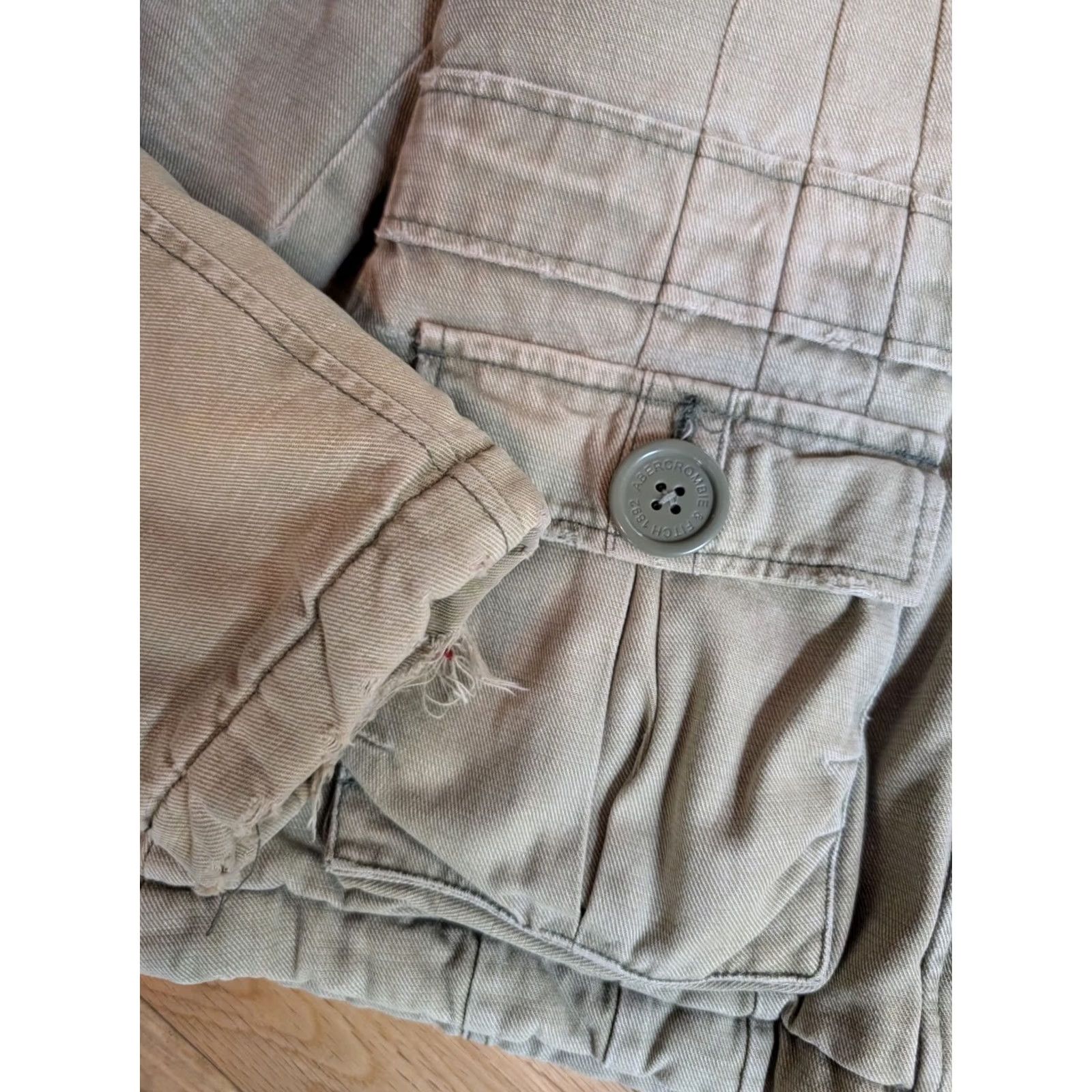 Abercrombie & Fitch VINTAGE Abercrombie & Fitch Canvas Cargo Field Coat Hooded Fur Trim Green M Women Juniors Size M Coat Size M / US 6-8 / IT 42-44 - 2 Thumbnail