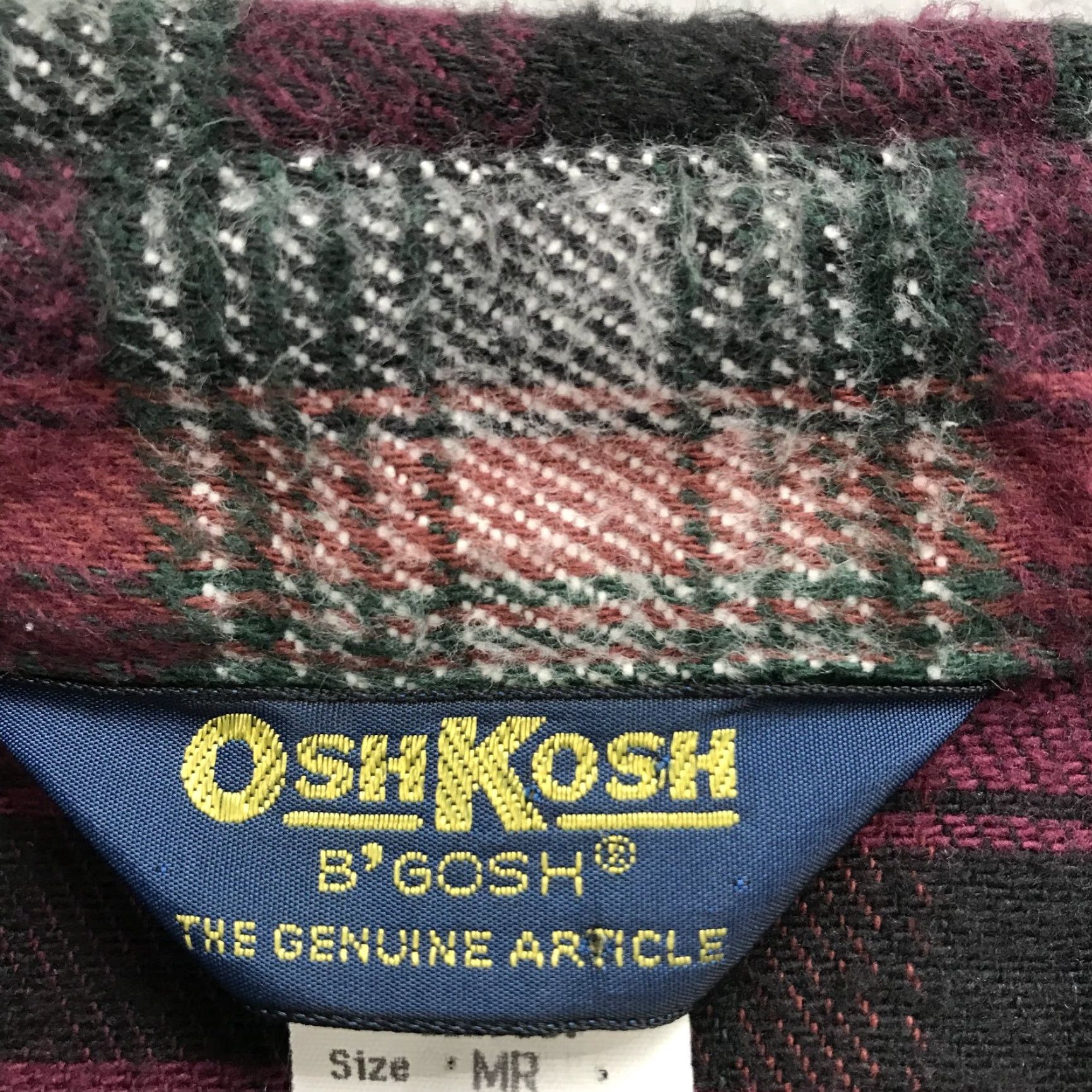 Vintage VINTAGE OshKosh B'gosh Shirt Mens M Red 90s Heavyweight Plaid Button-Up Cotton Flannel Workwear Size US M / EU 48-50 / 2 - 4 Thumbnail