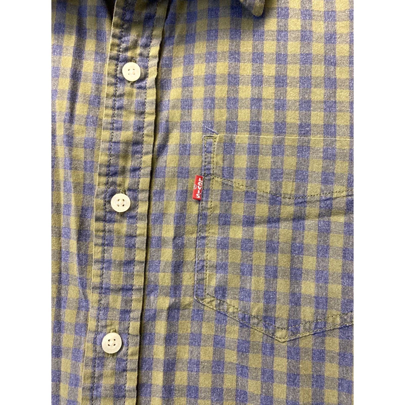 Levi's VINTAGE Levi's Shirt Slim Button-Up Mens M Green Blue Check Long Sleeve 37-51 Men’s Dress Shirt Size US M / EU 48-50 / 2 - 7 Thumbnail