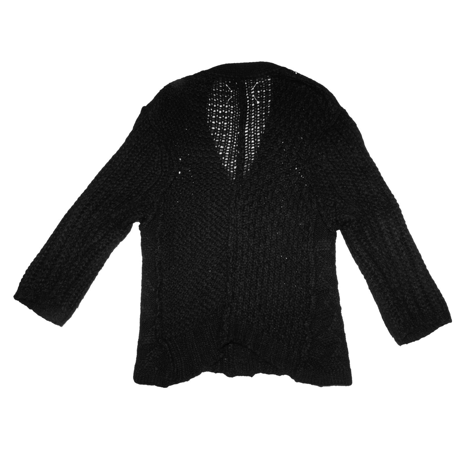 John Galliano × Maison Margiela Maison Margiela 4 FW 2016 Women's Black Knit Cardigan Size S / US 4 / IT 40 - 2 Thumbnail