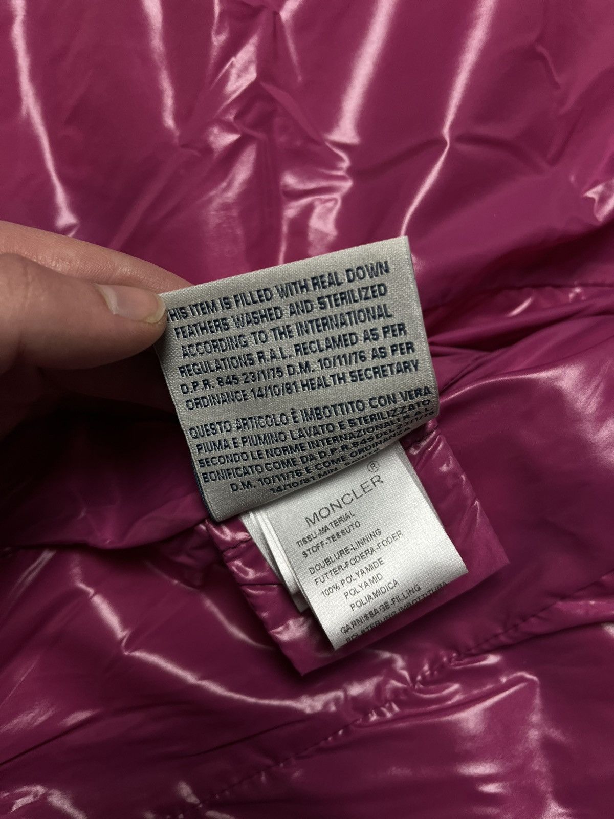 Moncler Moncler Glossy Down Puffer Jacket Burgundy Size L / US 10 / IT 46 - 21 Thumbnail