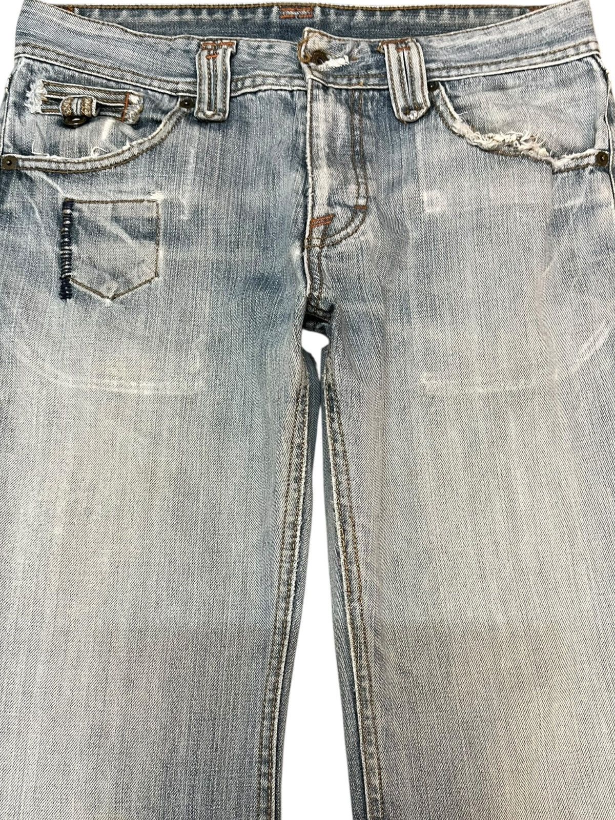 Japanese Brand Vintage Japanese Brand Flare Faded Grunge Denim Size US 31 - 2 Thumbnail