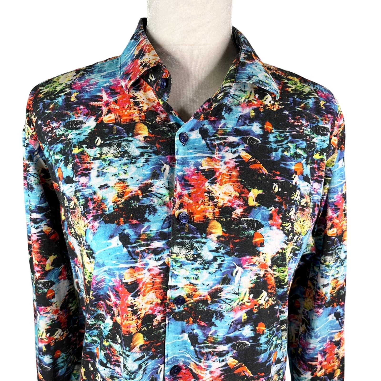 Jared Lang Jared Lang Button Down Shirt Tropical Fish Large Vacation Size L / US 10 / IT 46 - 4 Thumbnail