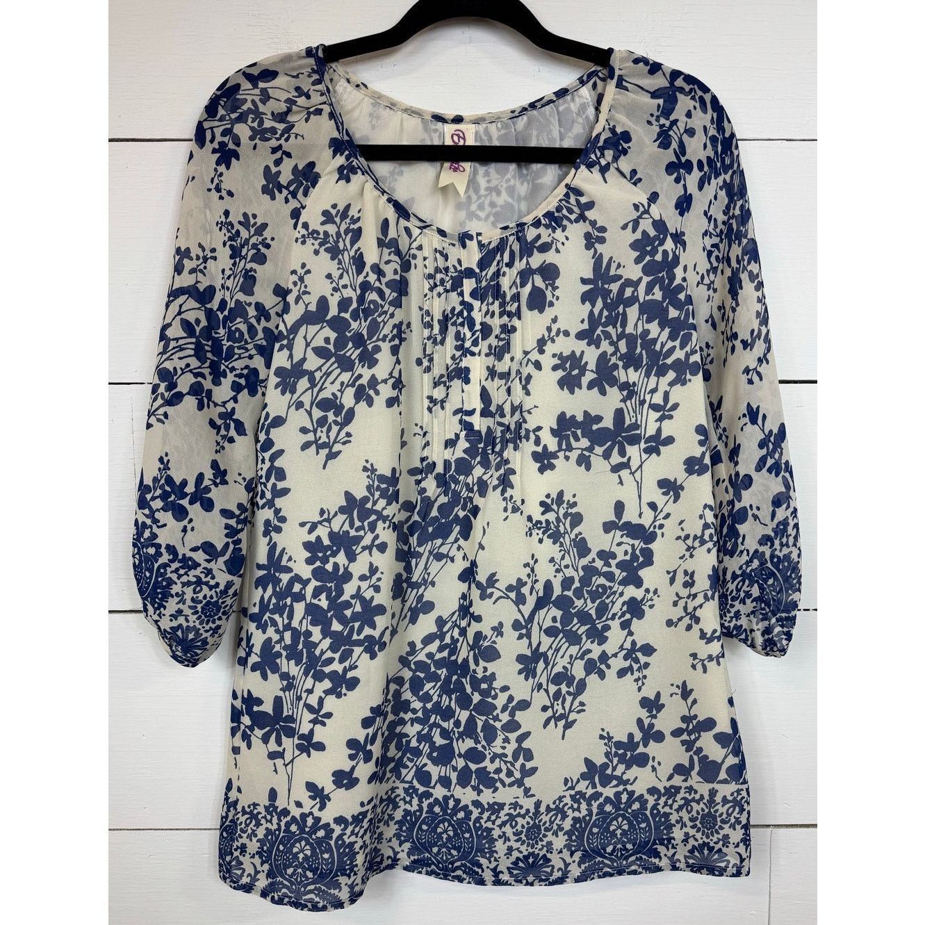 Other EmmeLee 3/4 Sleeve Floral Blouse Women's Size Medium Size M / US 6-8 / IT 42-44 - 1 Thumbnail
