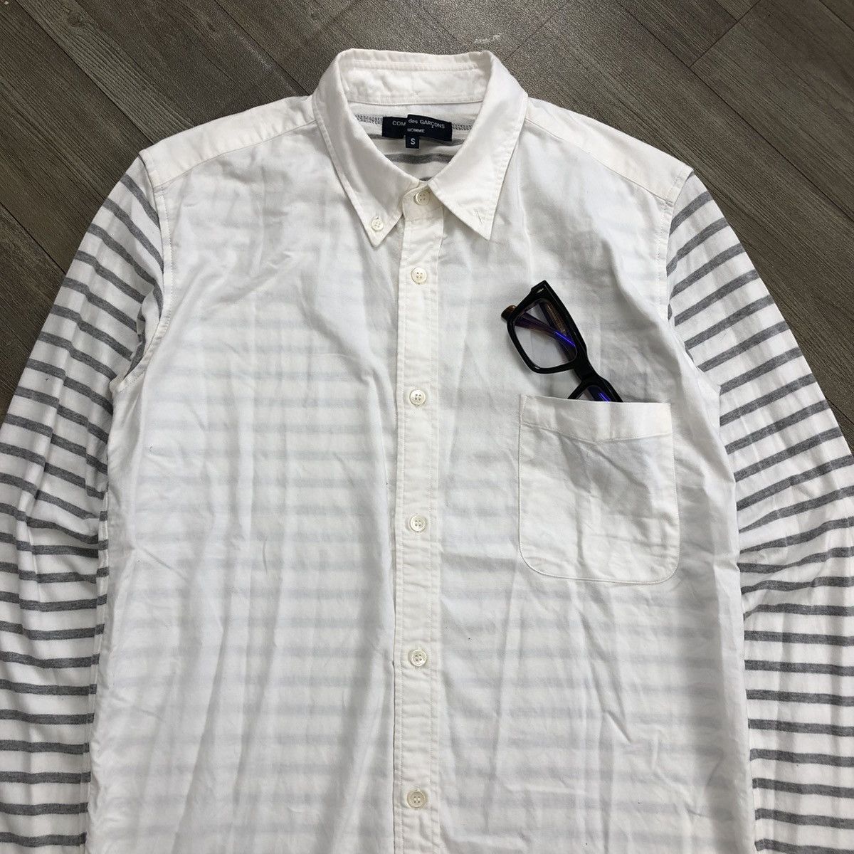 Comme des Garcons Homme AW11 Comme des Garcons Homme CDG Striped Shirt Designer Size US S / EU 44-46 / 1 - 4 Thumbnail