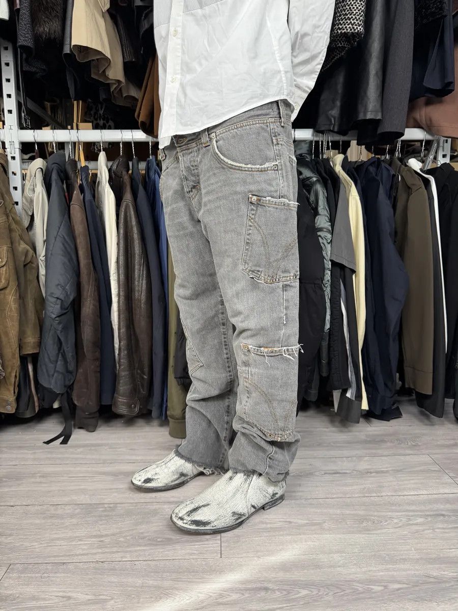 Dolce & Gabbana AW2004 Dolce & Gabbana Asymmetrical Grey Cargo Denim Jeans Size US 32 / EU 48 - 1 Thumbnail