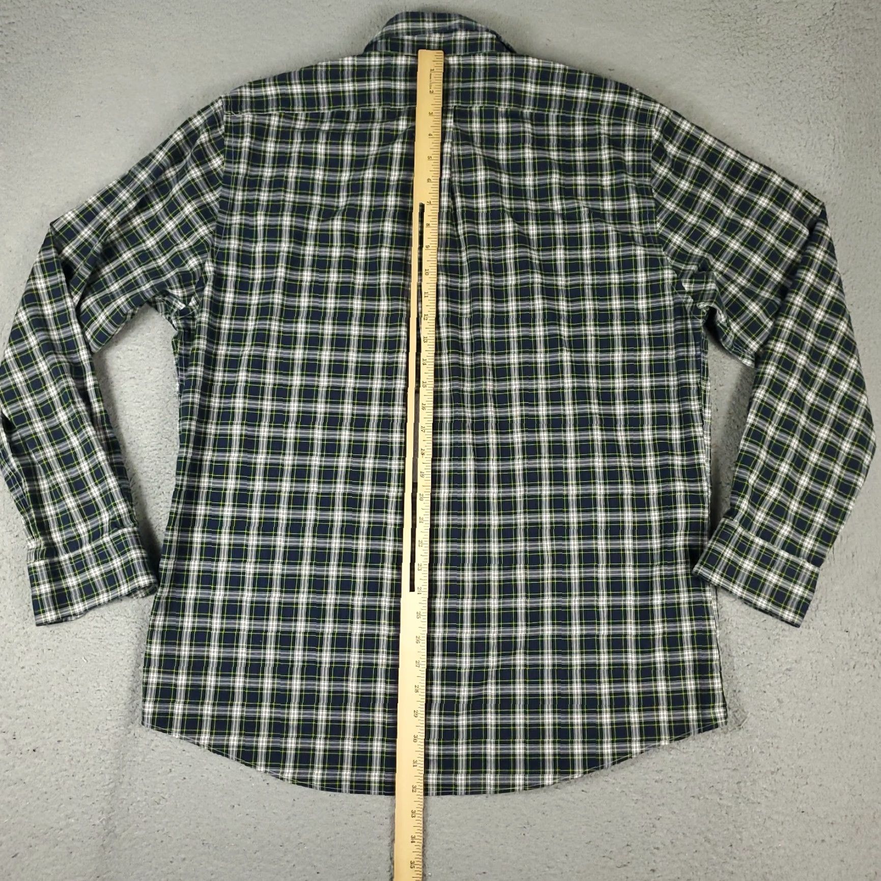 Ralph Lauren Ralph Lauren Shirt Mens Dress Shirt Blue Plaid 17.5 Button-Down Long Sleeve Casual Formal Workwear Wedding Size 46R - 3 Thumbnail