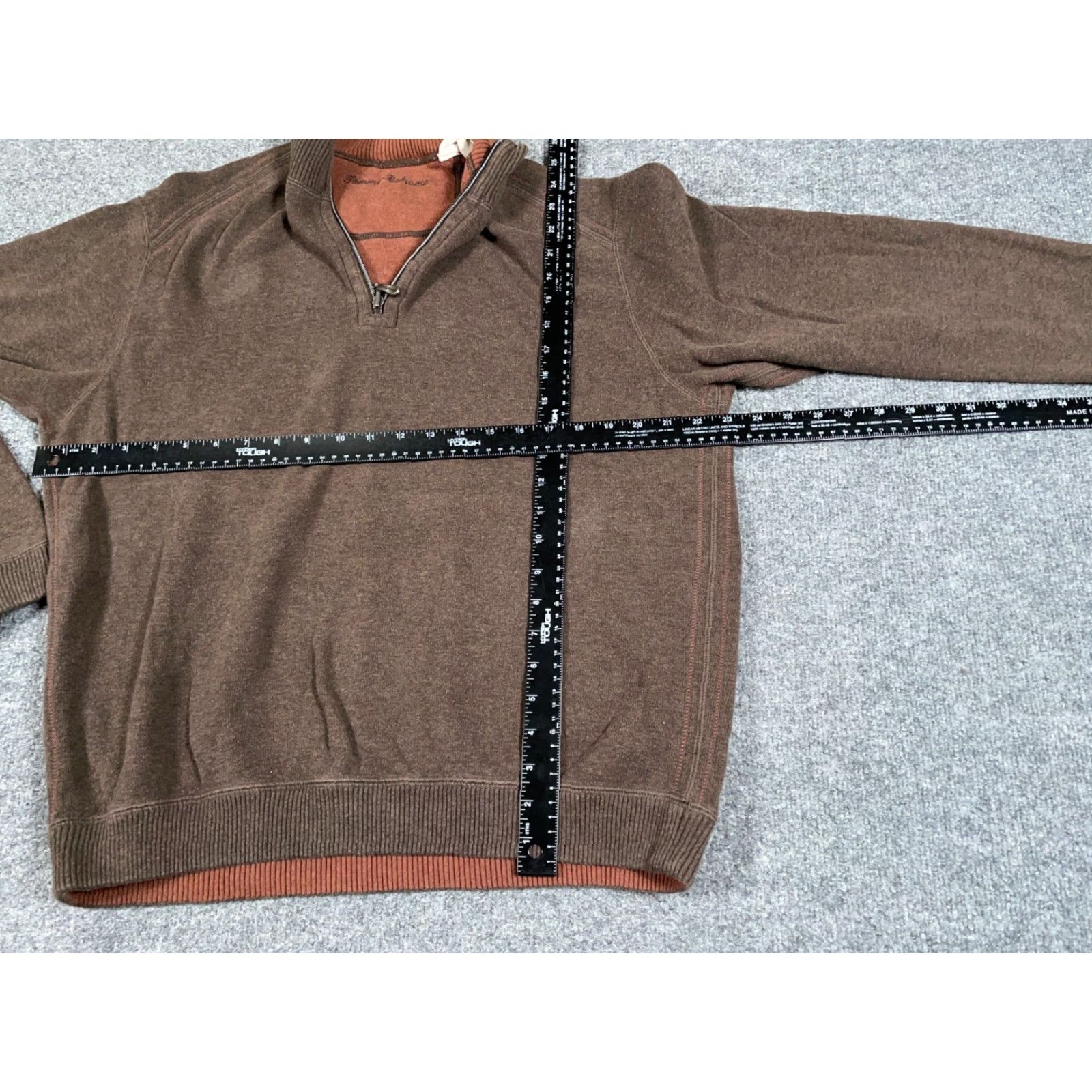 Tommy Bahama TOMMY BAHAMA 1/4-Zip Sweater Adult Large Brown Classic Knit Mens Size US L / EU 52-54 / 3 - 6 Thumbnail
