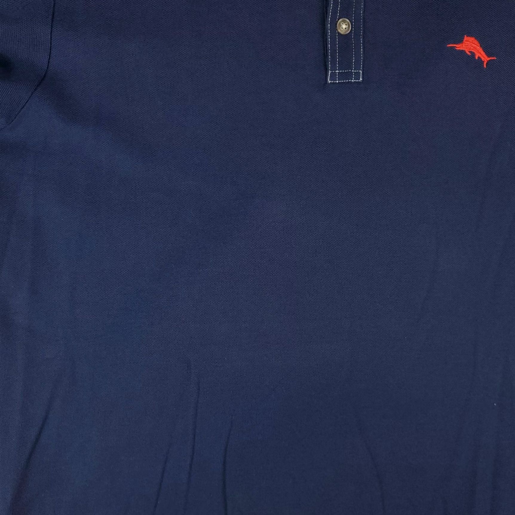 Tommy Bahama Tommy Bahama Polo Shirt Adult XL Blue Solid Short Sleeve Casual Mens Size US XL / EU 56 / 4 - 4 Thumbnail