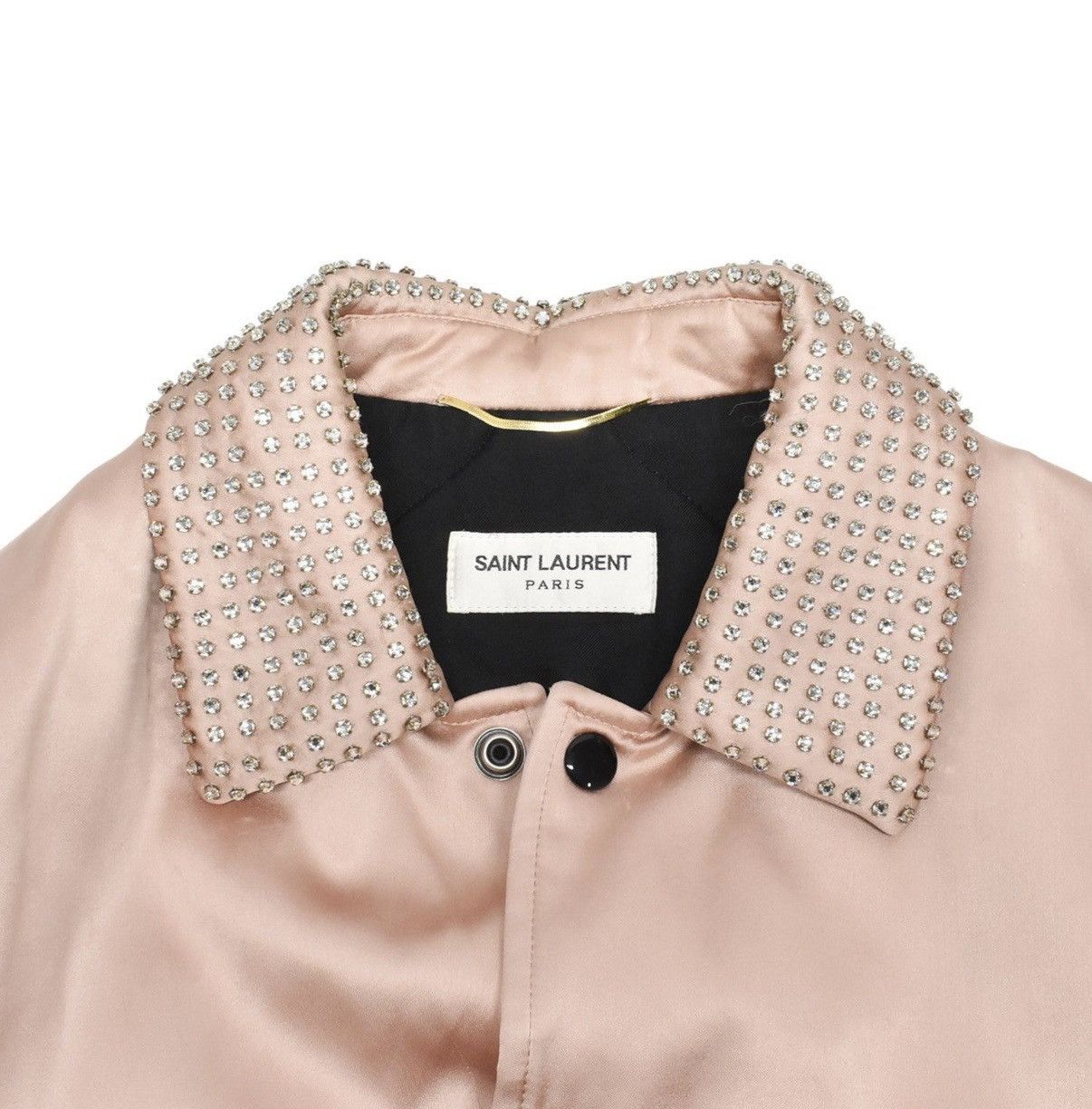 Saint Laurent Paris Saint Laurent Paris Je T'aime Teddy Pink Satin Bomber Jacket Size XS / US 0-2 / IT 36-38 - 3 Thumbnail