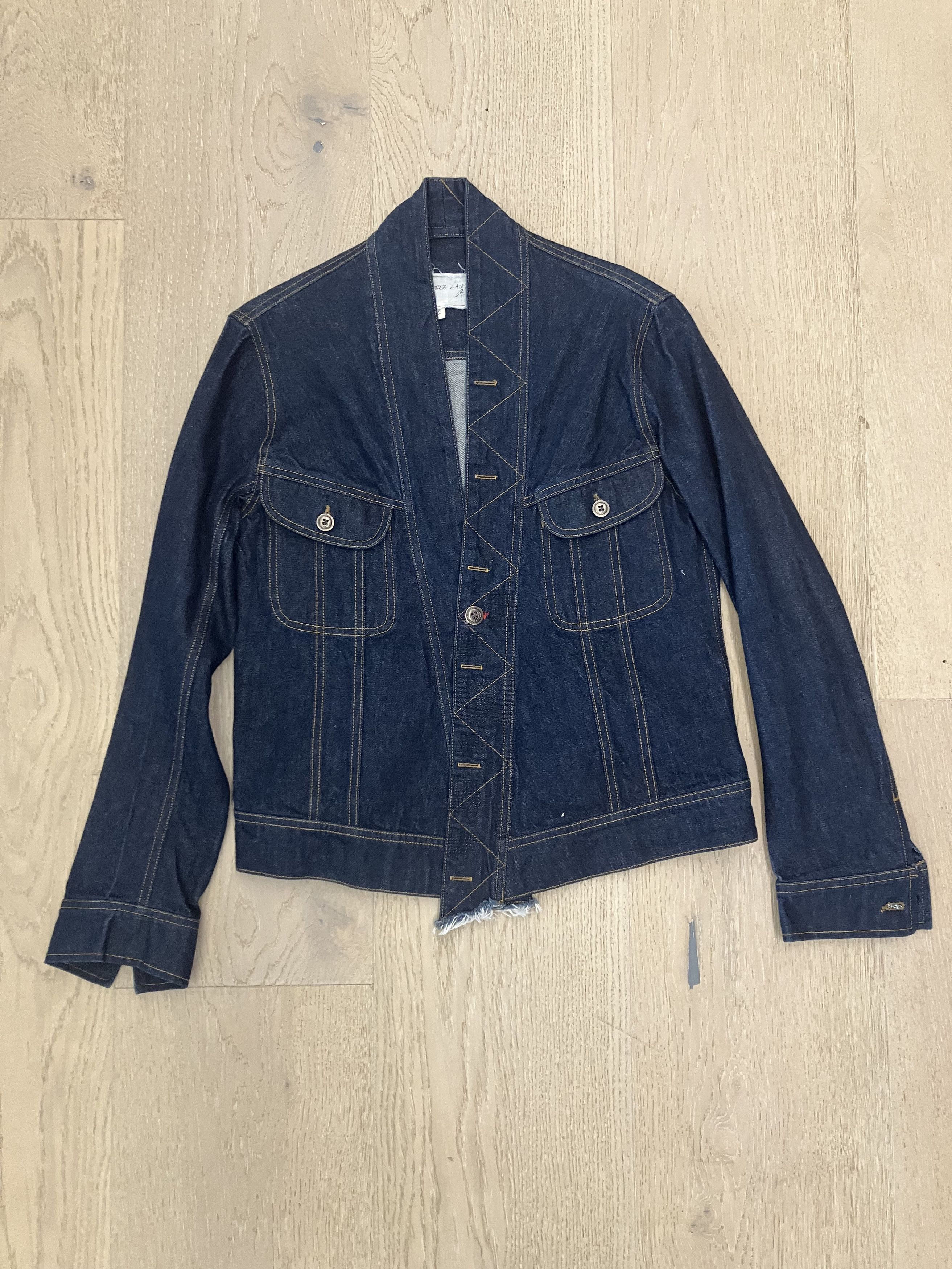 image of $950 Greg Laurent Denim Kimono Studio Jacket Small (Size 1), Men's