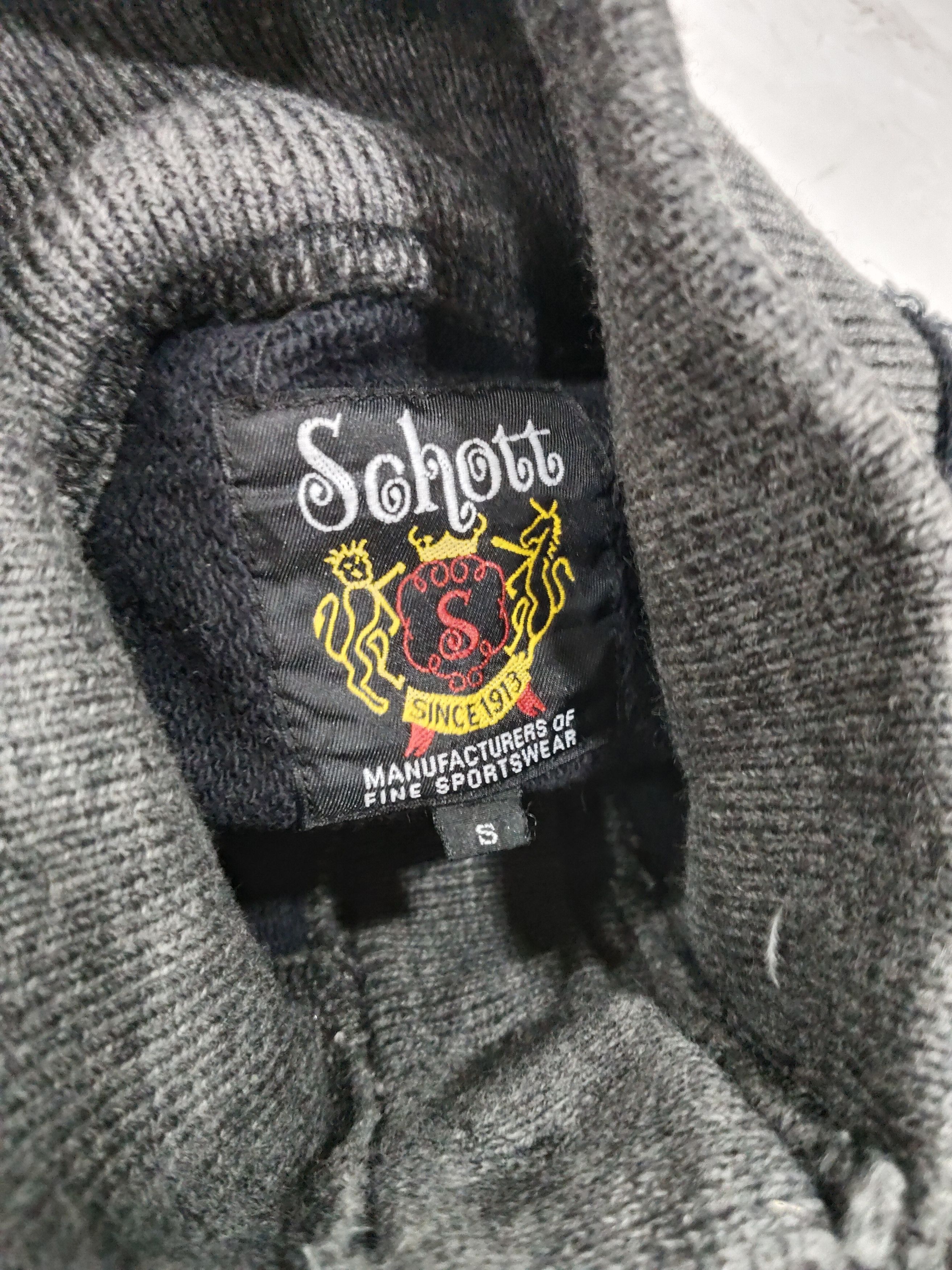 Schott × Vintage Vintage Schott half wool Jacket Size US S / EU 44-46 / 1 - 4 Thumbnail