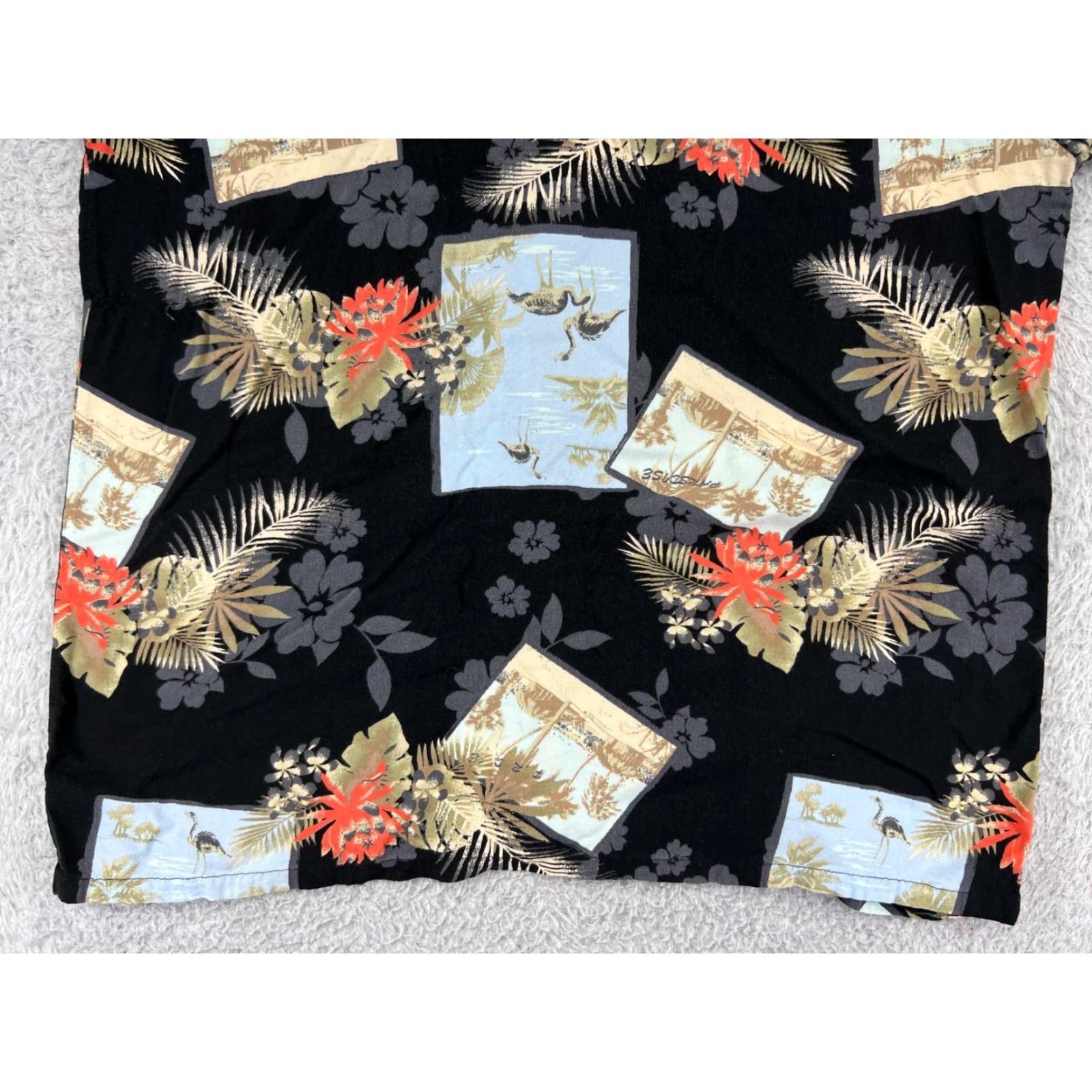 Vintage Natural Issue Shirt Mens Medium Black Floral Hawaiian Rayon Button Up Size US M / EU 48-50 / 2 - 7 Thumbnail