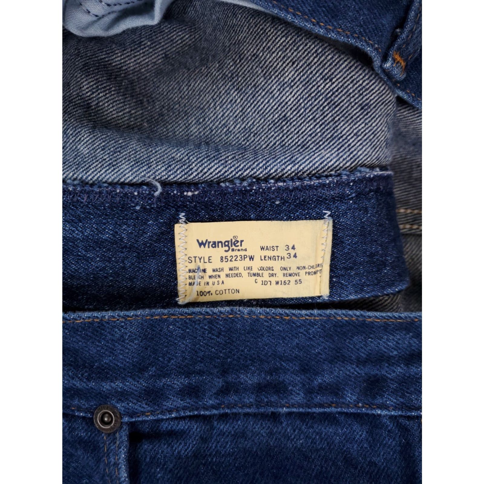 Wrangler VINTAGE Wrangler Jeans 85223PW Bootcut Blue Men 32x33.5 Inseam 33.5 Jeans Mens 70s 80s Style Size US 32 / EU 48 - 3 Thumbnail