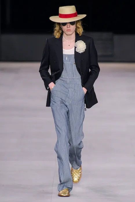 Celine × Hedi Slimane Celine Hickory Denim Overalls Size US 28 / EU 44 - 9 Thumbnail