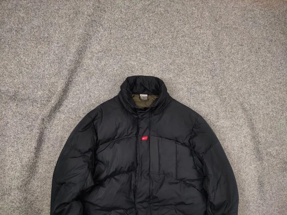 Nike 🔥 Vintage 90s Nike Logo Black puffy quilted Down Jacket Y2K Size US S / EU 44-46 / 1 - 1 Thumbnail