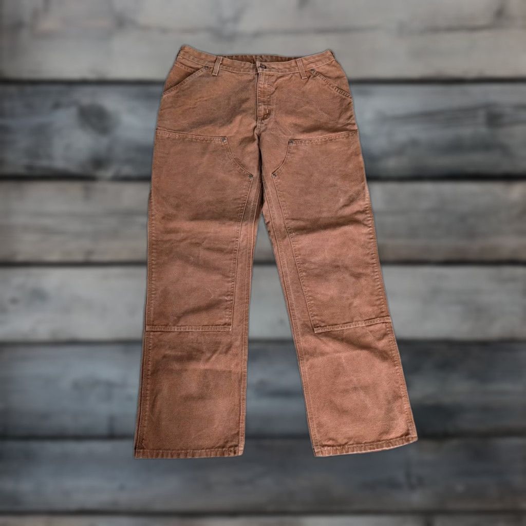 Carhartt VINTAGE Carhartt Pants Mens 16X34 Brown Duck Canvas Carpenter Workwear WB136 BRN Size 38" / US 16 / IT 52 - 1 Thumbnail