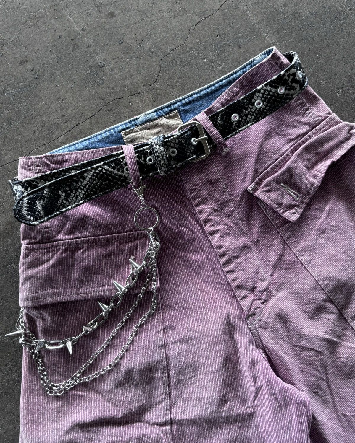 Japanese Brand *Sample Blue way Monkey Cargo Pants Size US 29 - 3 Thumbnail