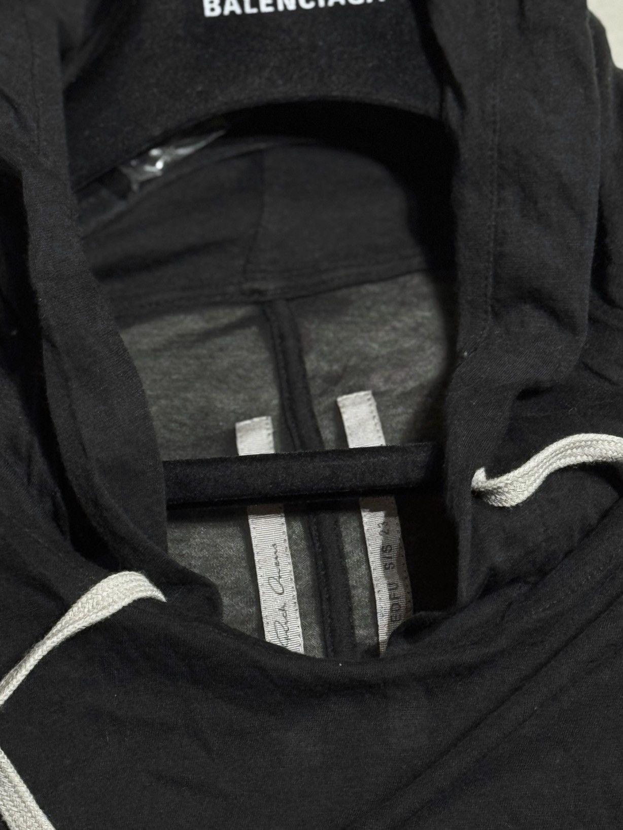 Rick Owens SS23 EDFU MAINLINE HOODIE UNSTABLE MILK STRING Size US L / EU 52-54 / 3 - 5 Thumbnail