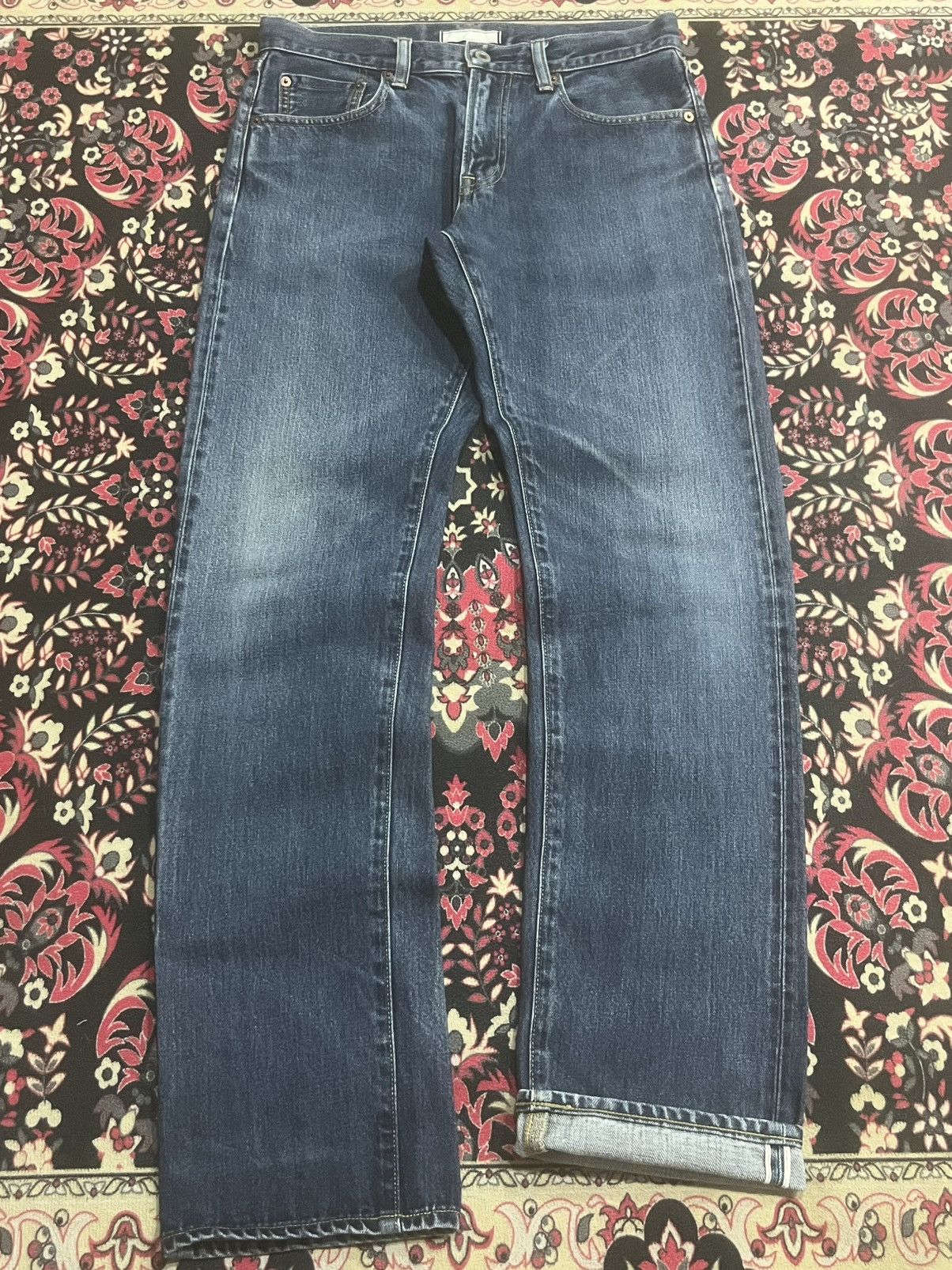 Undercover × Uniqlo Vintage Uniqlo Ocean Blue Washed Regular Selvedge Jeans Size US 30 / EU 46 - 1 Thumbnail