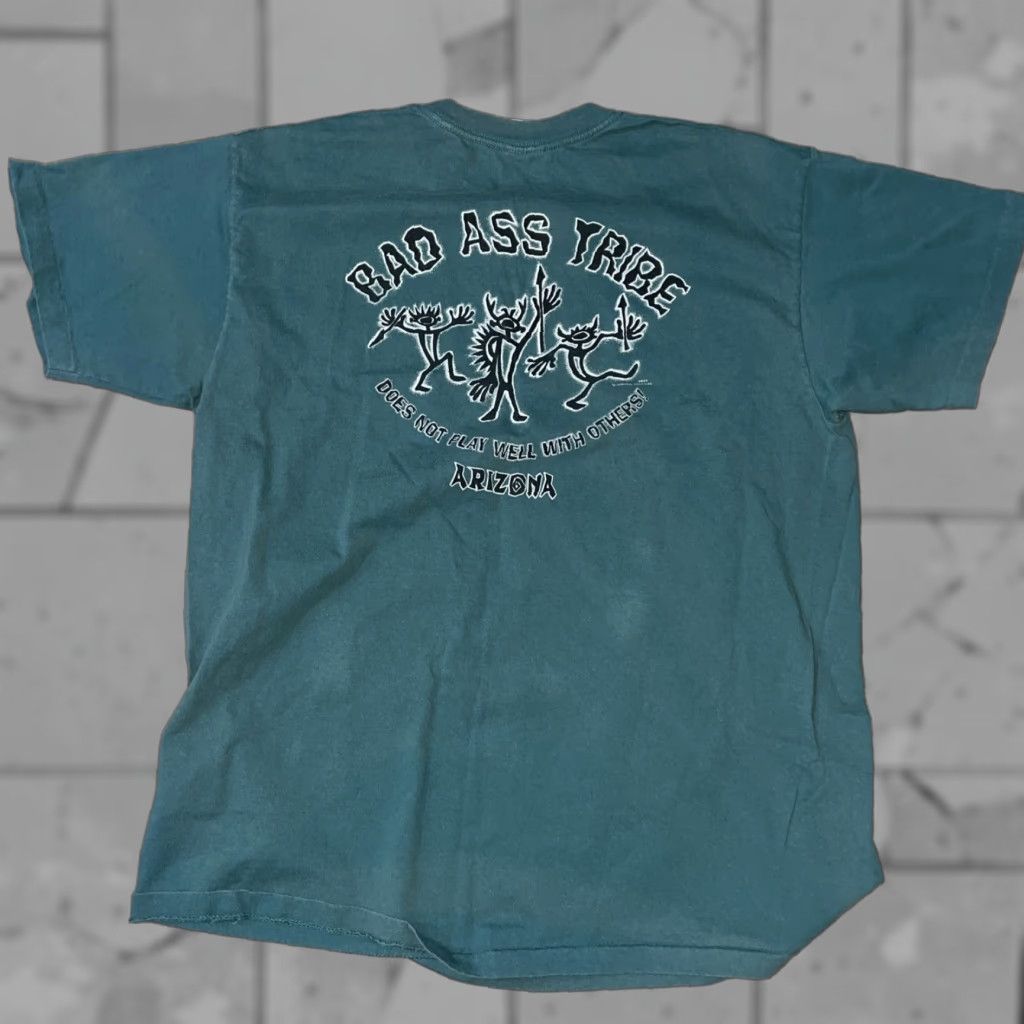 Anvil VINTAGE Anvil Green Tee Mens Size XL 100% Cotton Single Stitch Shirt Size US XL / EU 56 / 4 - 1 Thumbnail