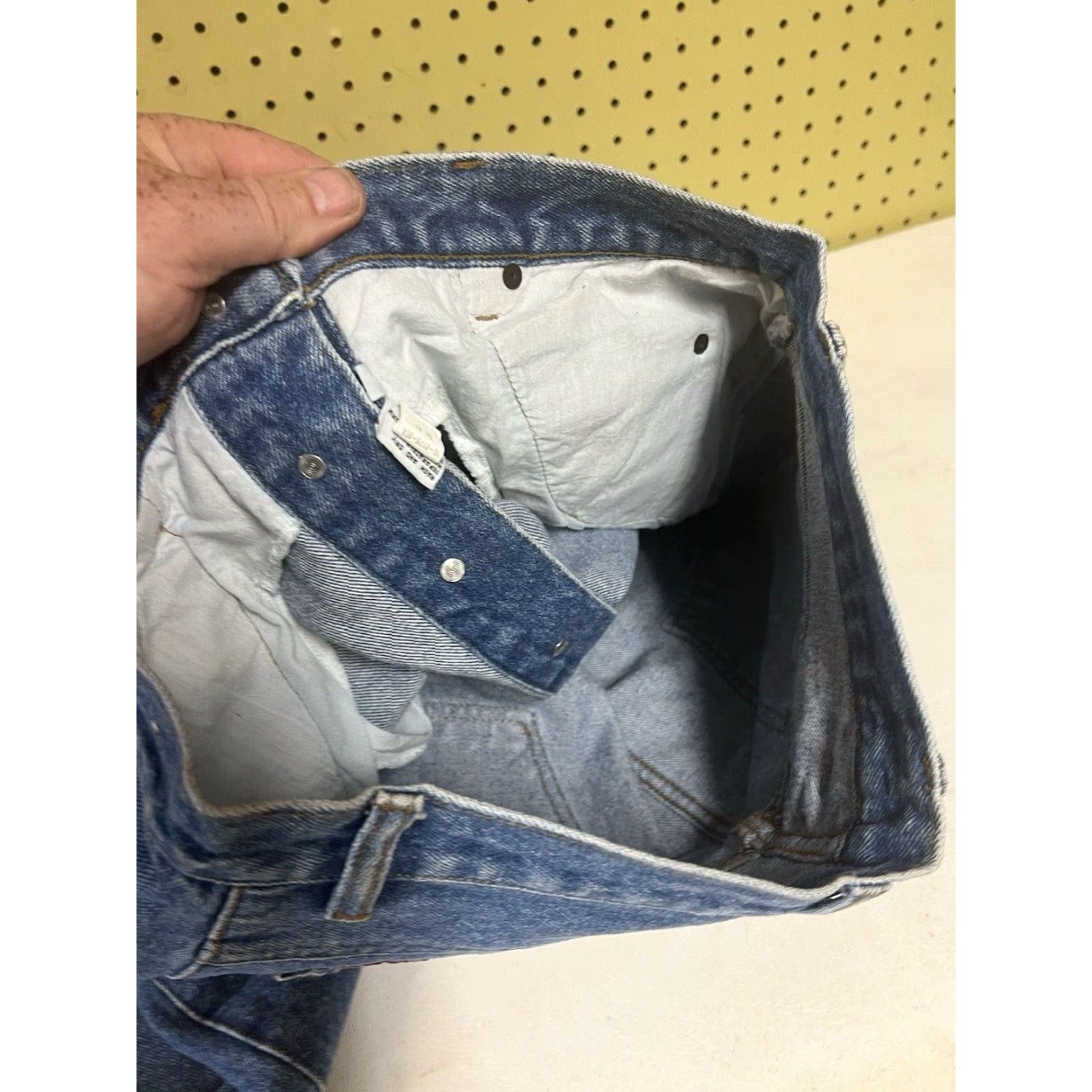 Jordache VINTAGE Jordache Denim Skirt Long - 30” Waist x 36" Long - Cotton, Zip, Button, 100% Cotton - Blue - Stone Wash - 80s 90s - Women - Size 10 Size 32" / US 10 / IT 46 - 7 Thumbnail