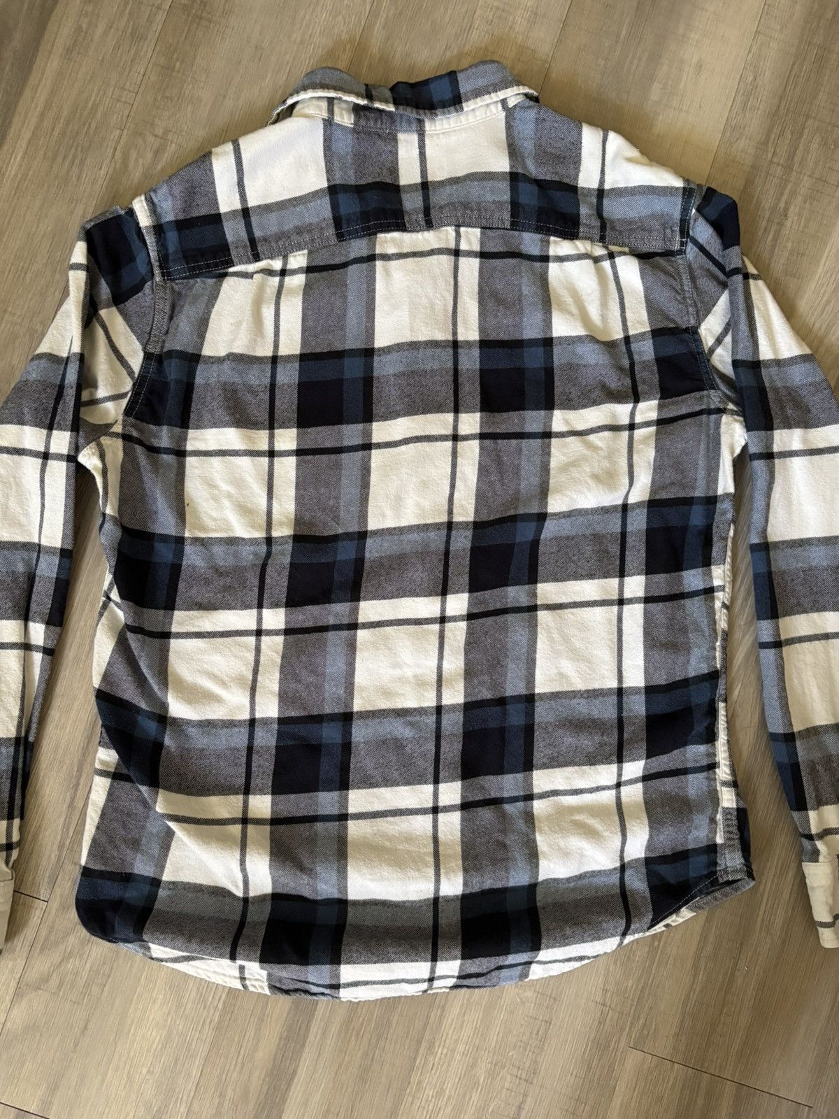 American Eagle Outfitters American Eagle Blue Flannel Long Sleeve Button Up Size US M / EU 48-50 / 2 - 3 Thumbnail
